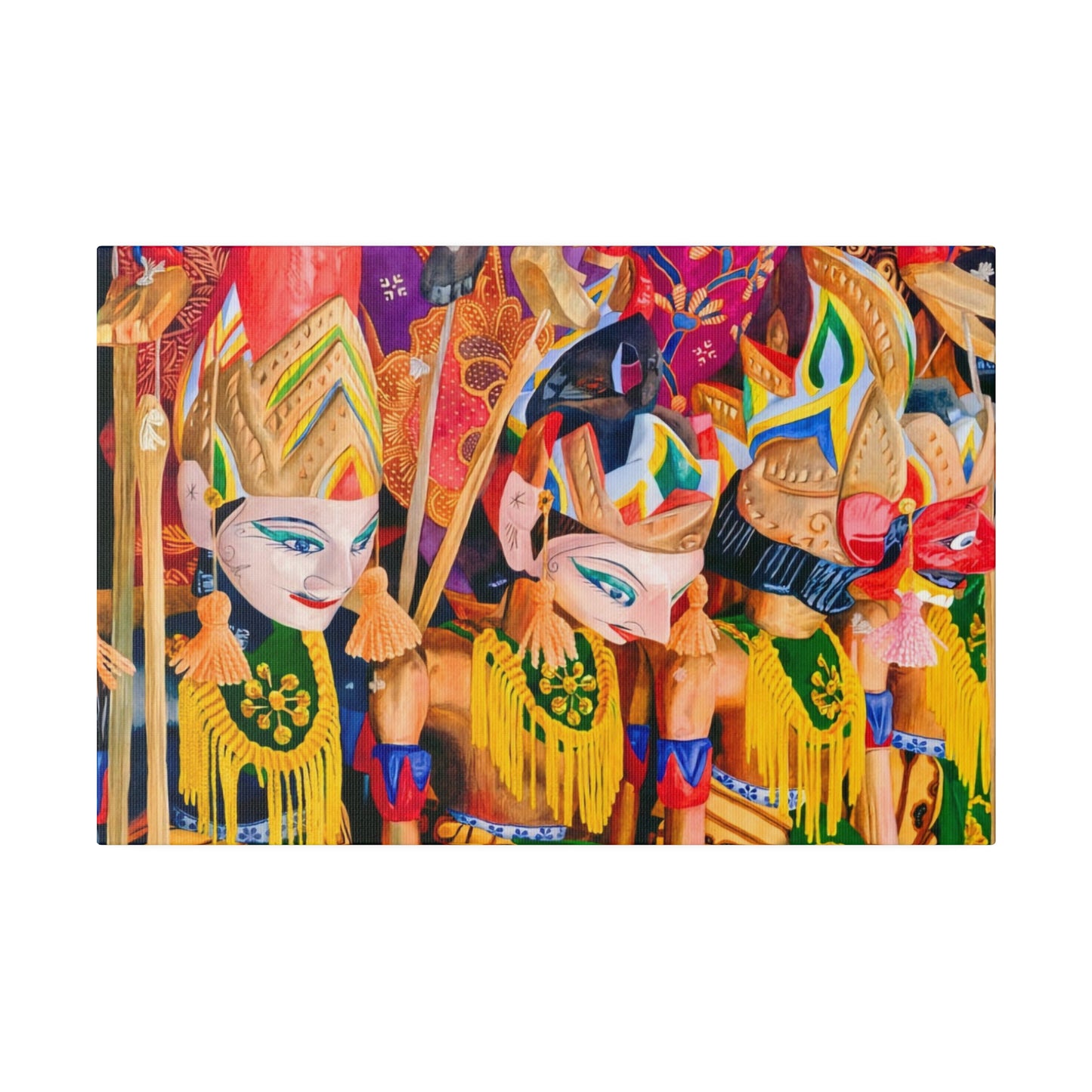 Wayang Tales: Indonesian Wall Art - Canvas