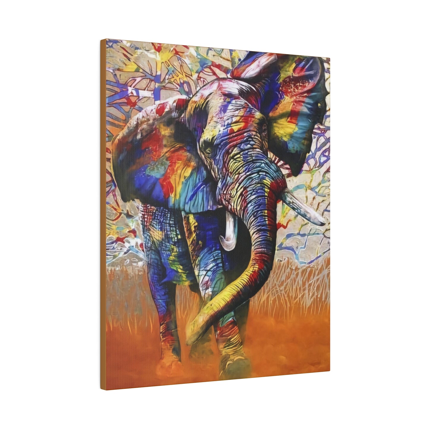 Colorful Elephant Majesty Art - Canvas