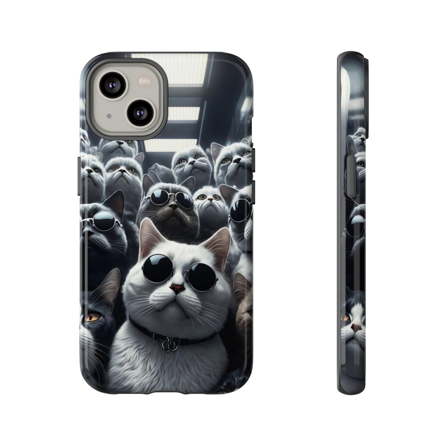 Cool Cats with Sunglasses" for iPhone 15, 14, 13, 12, 11 and Galaxy S23, S22 Cases