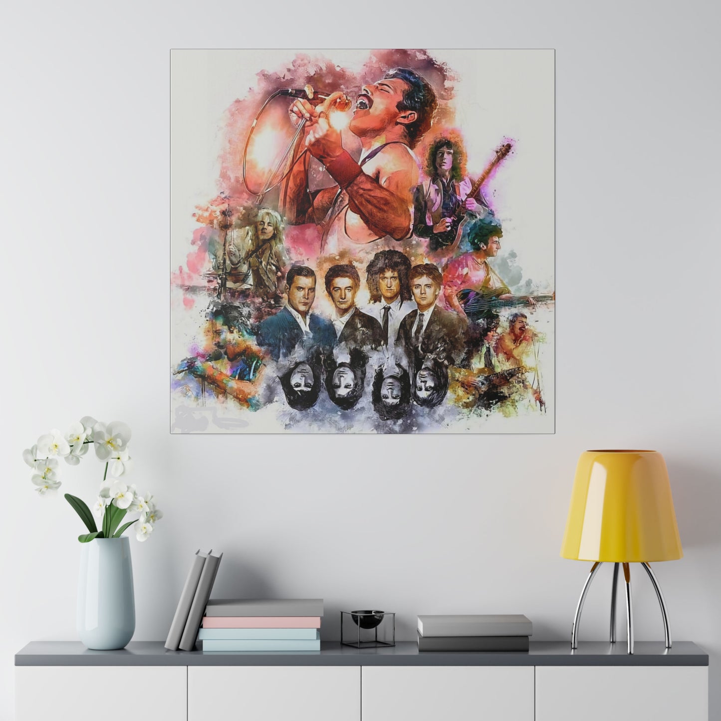 Queen: Compilation of Iconic Moments" Canvas Oil Painting