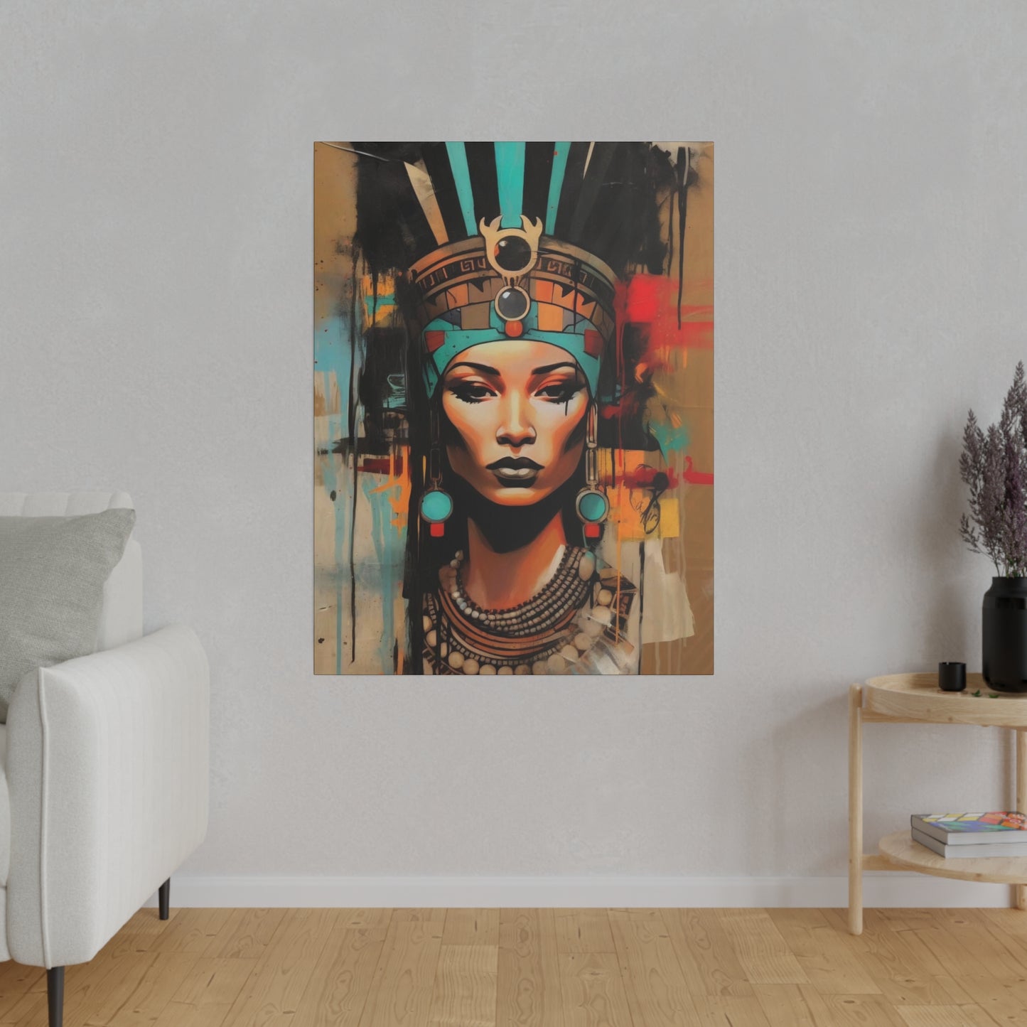 Pharaoh Queen of Egypt: Regal Wall Art - Canvas