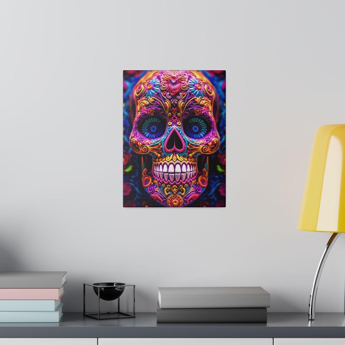 Colorful Skullhead: Mexican Style Canvas