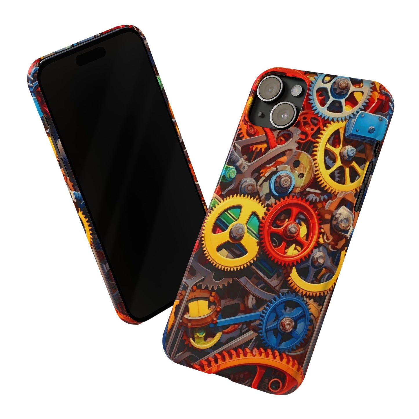 Colorful Gears: Iphone 15, 14, 13, 12 Cases