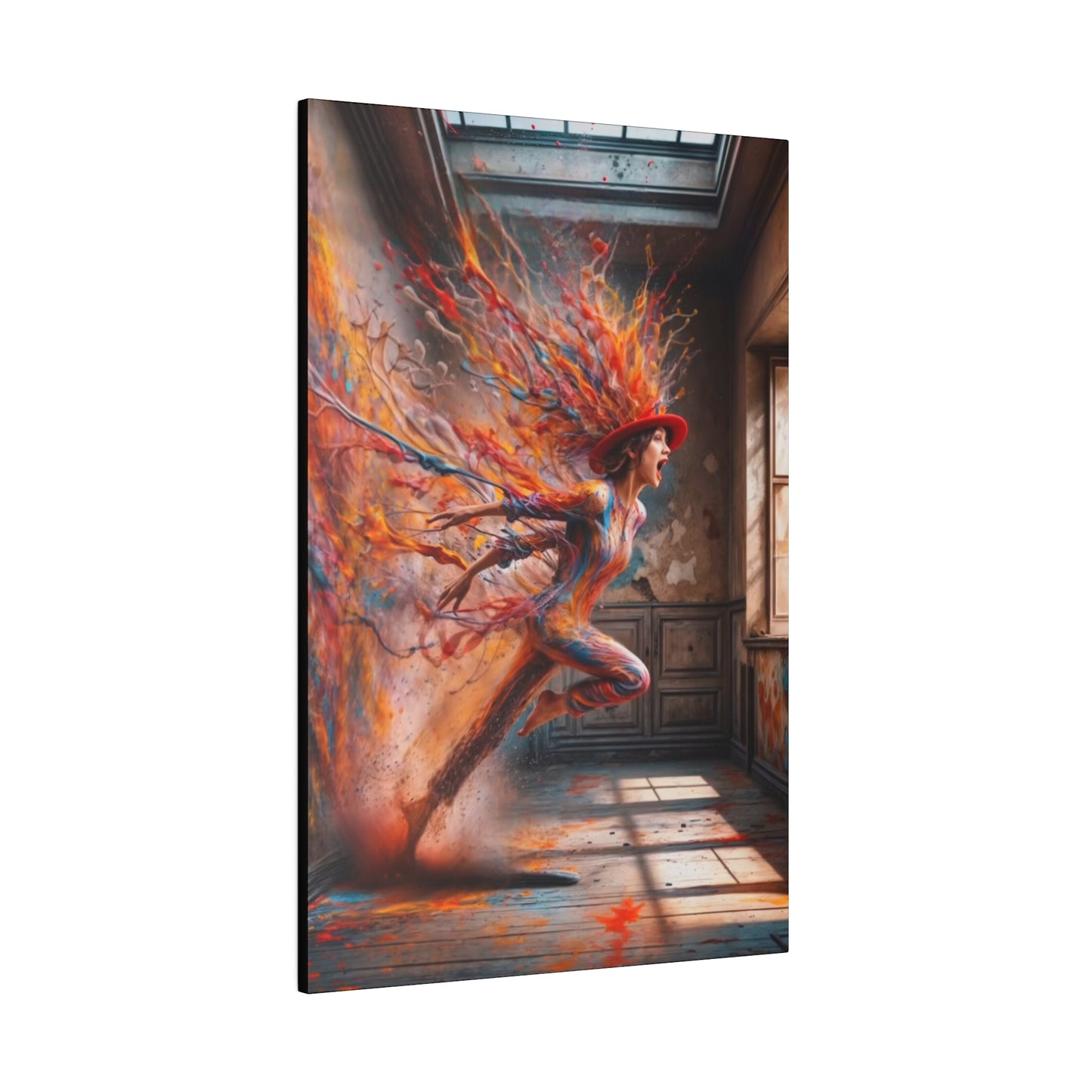 Breaking Through: A Spectrum of Paints - Canvas