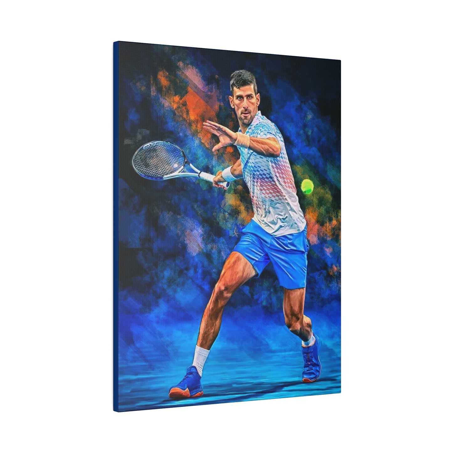 Tennis Legend Djokovic: Mastery on Canvas