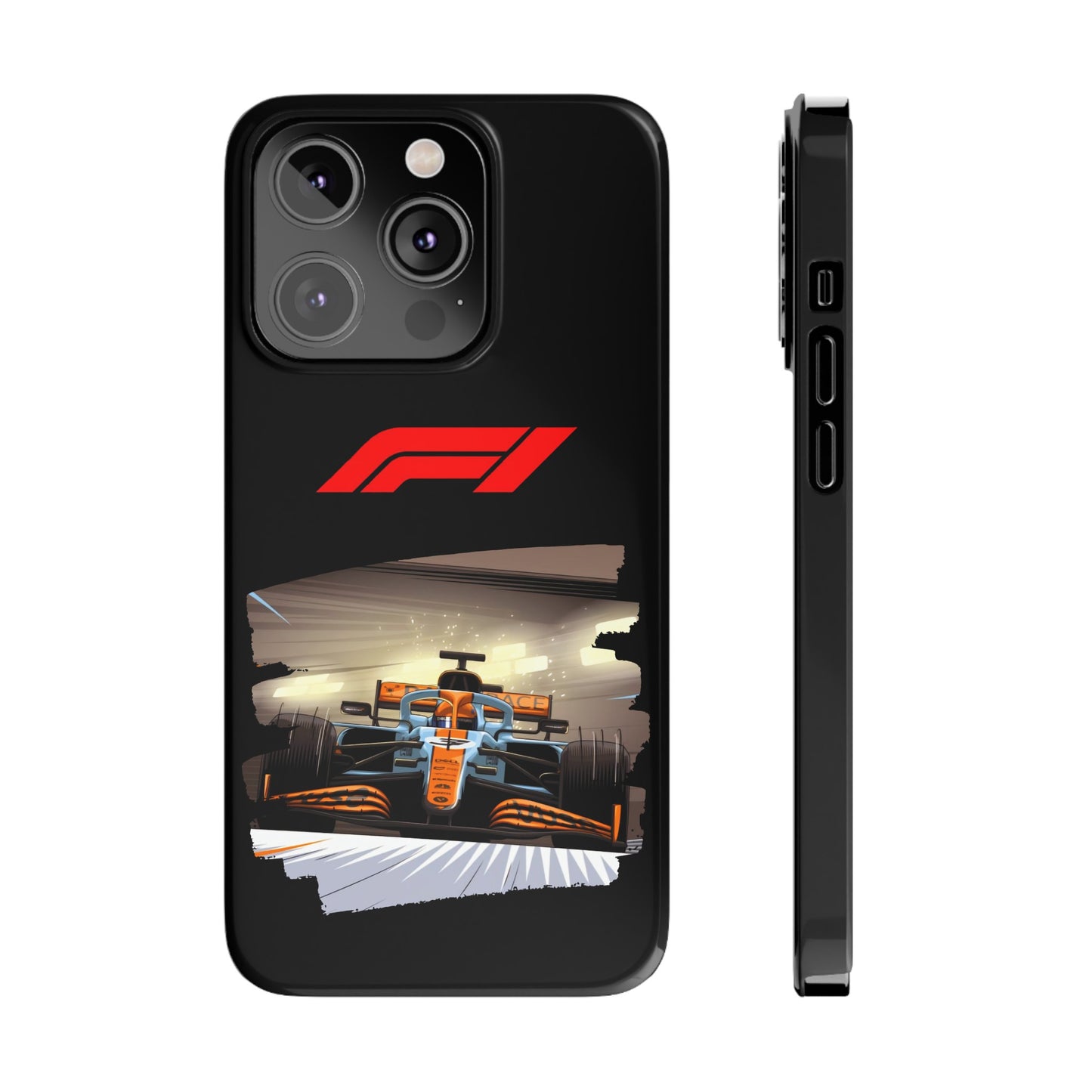 F1 McClaren Orange Car Iphone 15, 14, 13, 12, 11 Cases