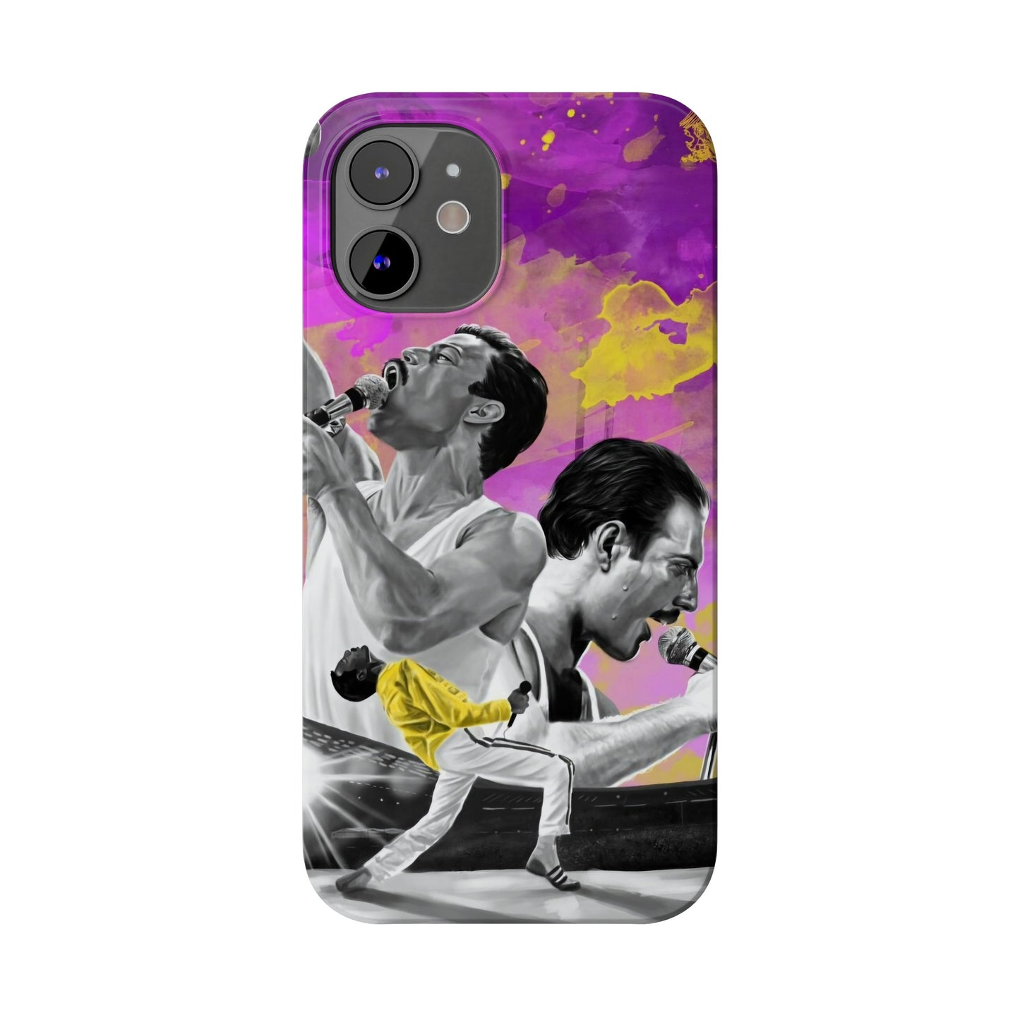Queen Freddie Mercury on Live Aid IPhone 15, 14, 13, 12 Cases