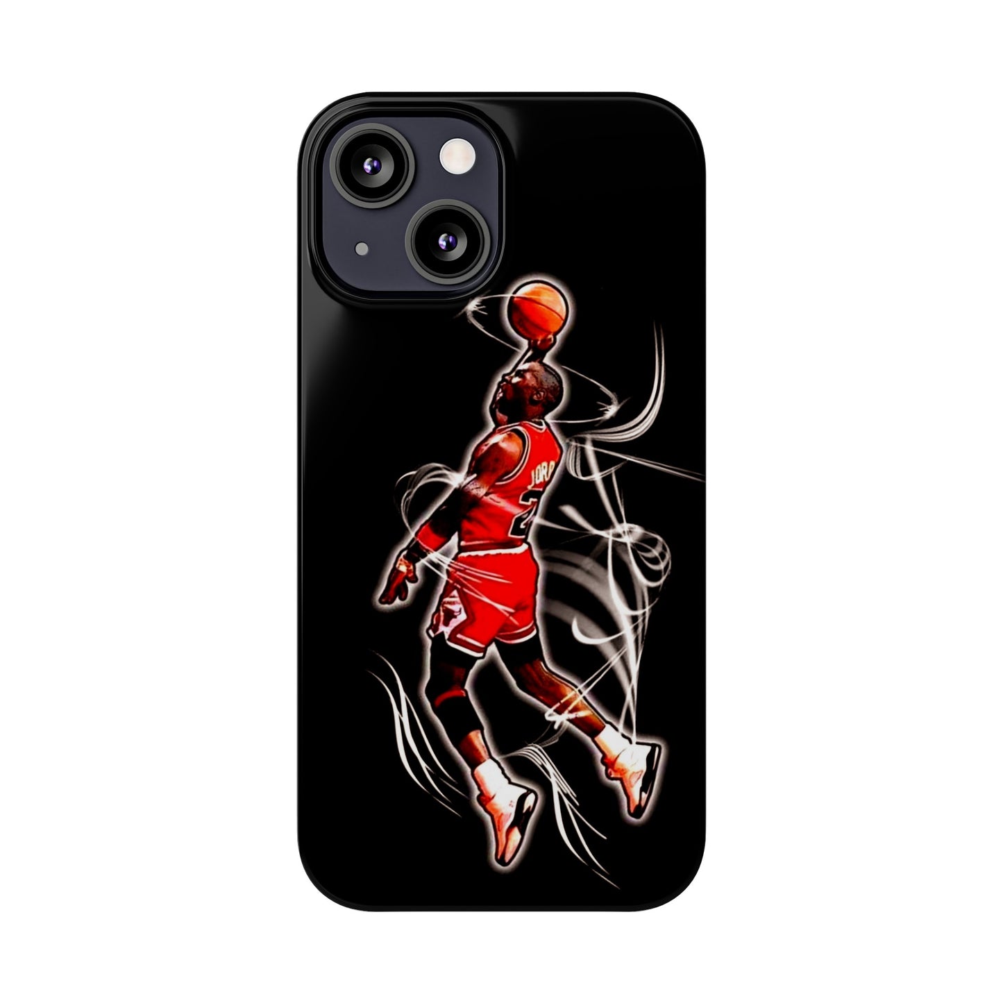 Michael Jordan Dunks and Scores" iPhone 15, 14, 13, 12, 11 Cases