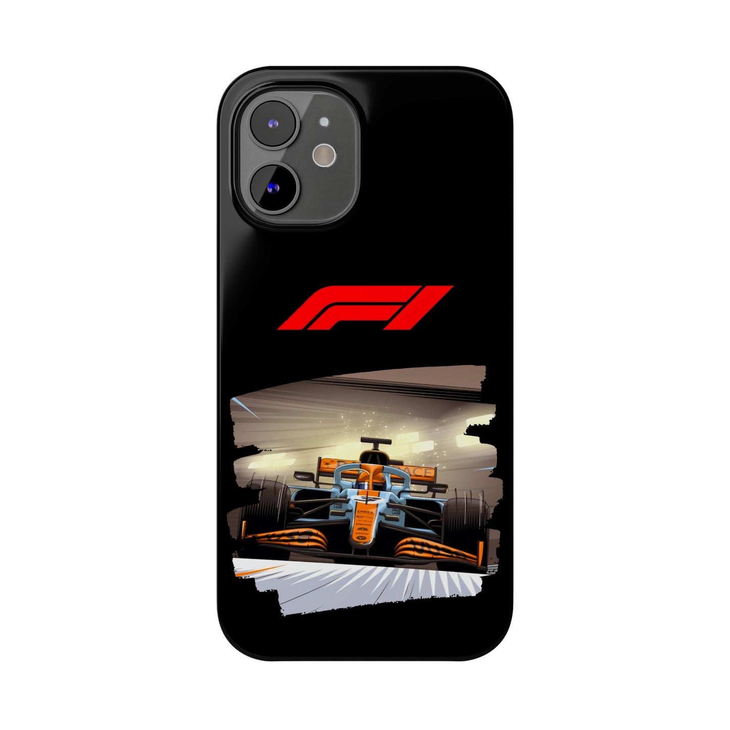 F1 McClaren Orange Car Iphone 15, 14, 13, 12, 11 Cases