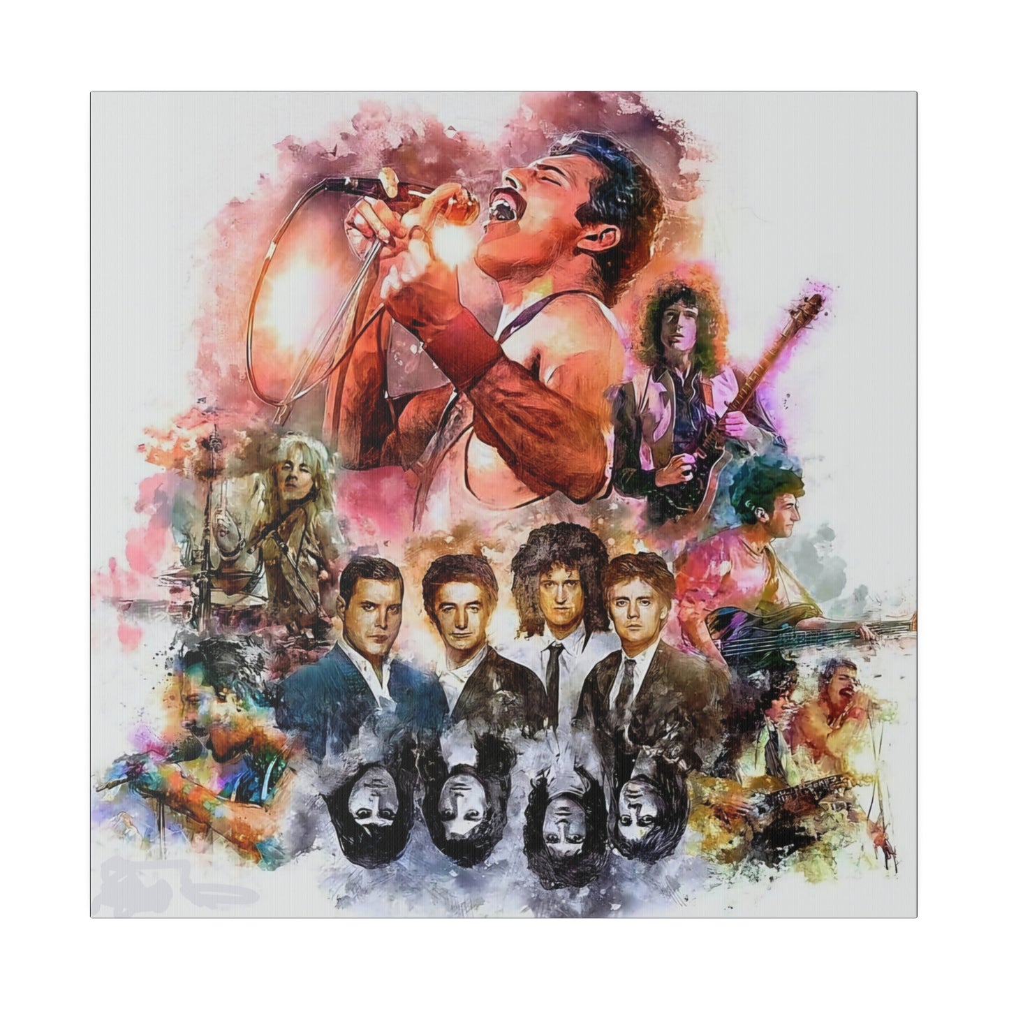 Queen: Compilation of Iconic Moments" Canvas Oil Painting