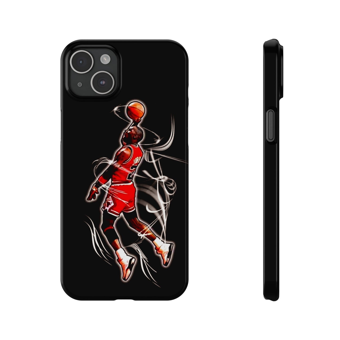 Michael Jordan Dunks and Scores" iPhone 15, 14, 13, 12, 11 Cases