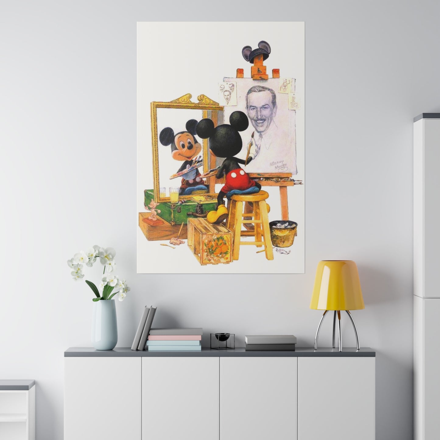 Drawing Inspiration: Mickey Mouse and Walt Disney Canvas