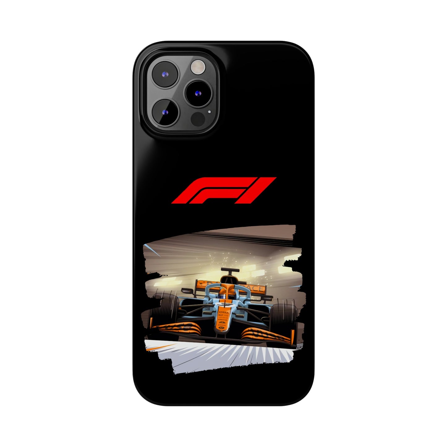 F1 McClaren Orange Car Iphone 15, 14, 13, 12, 11 Cases