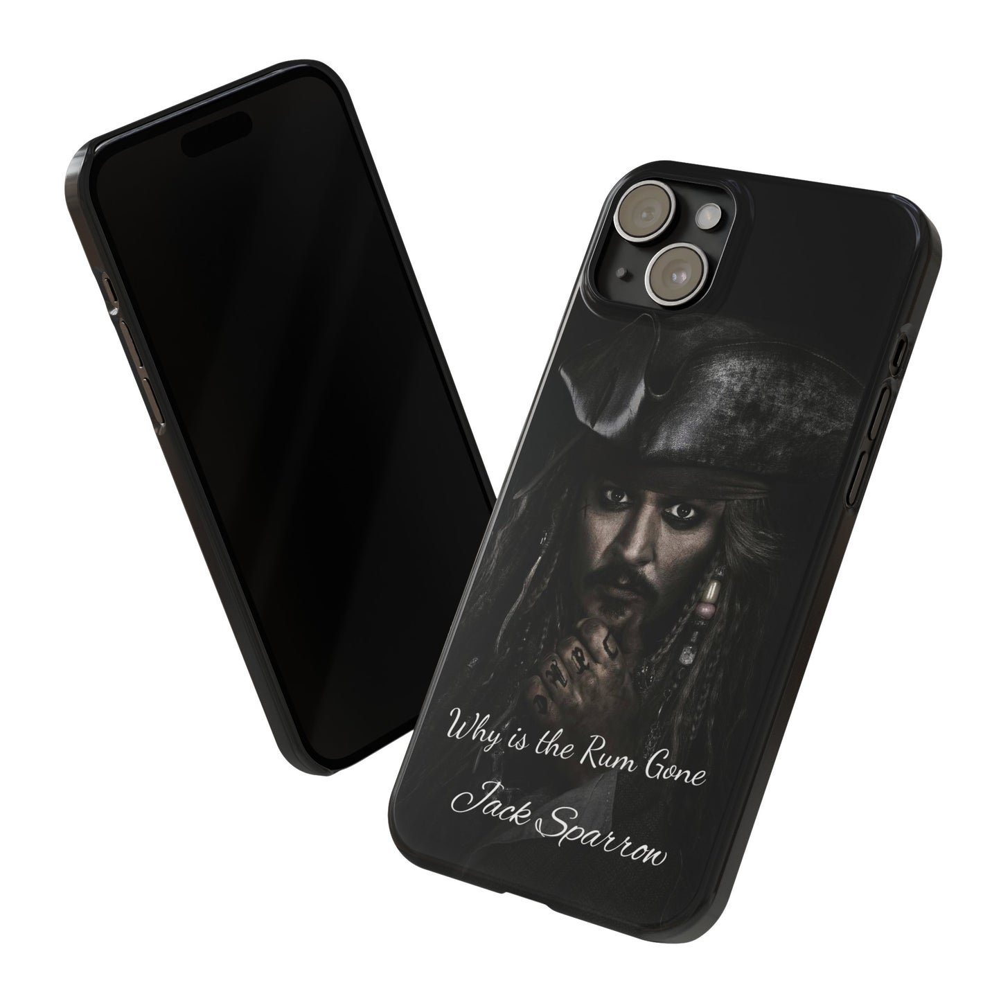 Captain Jack Sparrow: Where's the Rum? iPhone 15, 14, 13, 12 Cases