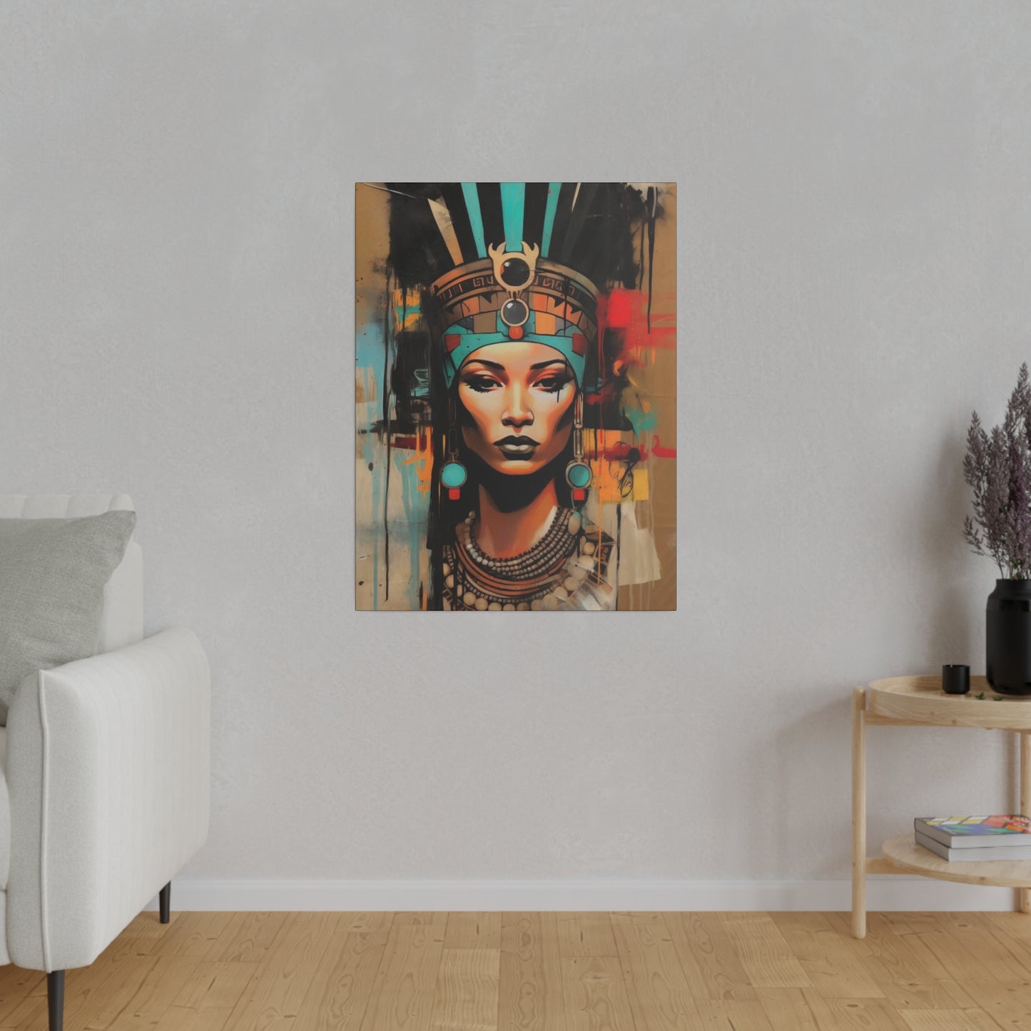 Pharaoh Queen of Egypt: Regal Wall Art - Canvas