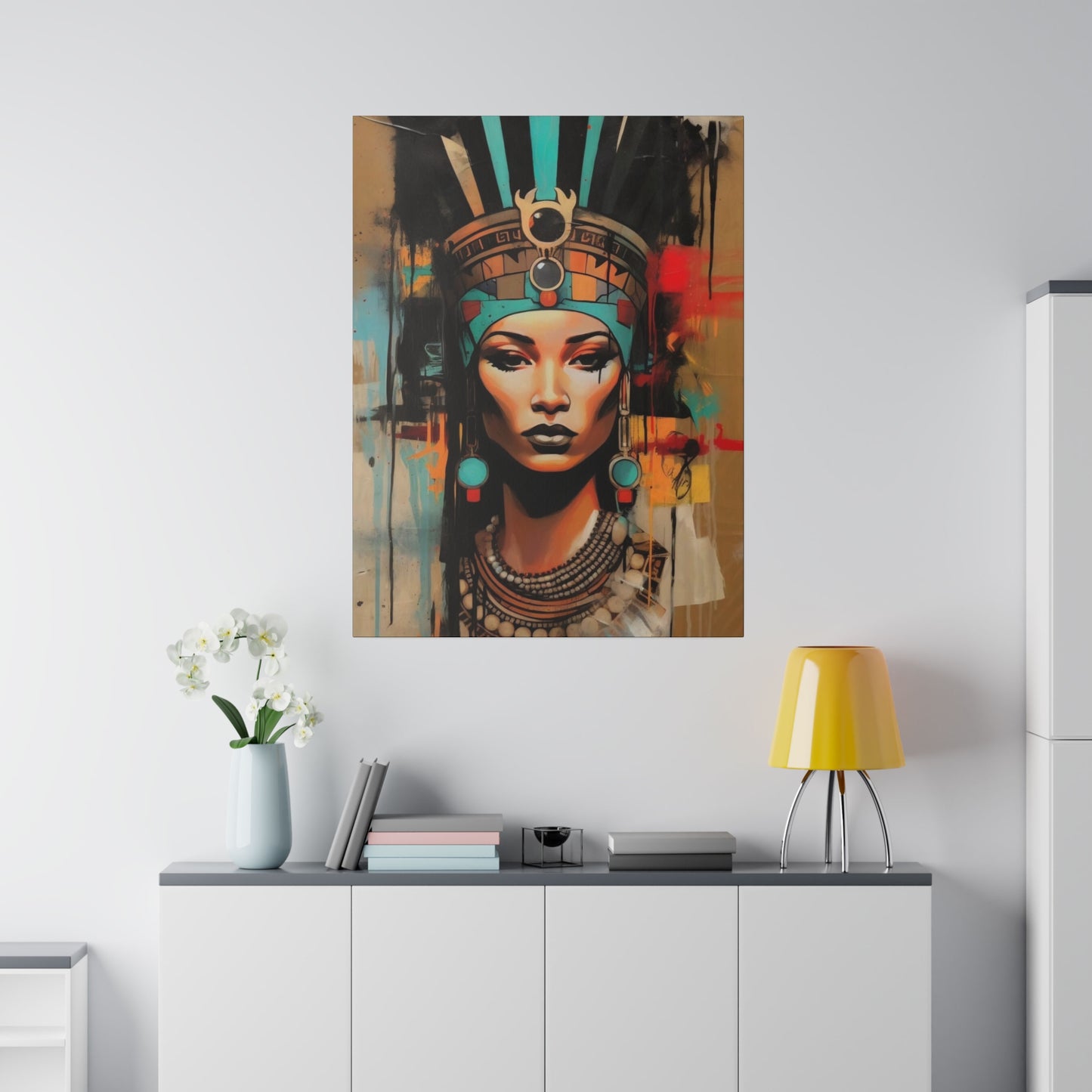 Pharaoh Queen of Egypt: Regal Wall Art - Canvas