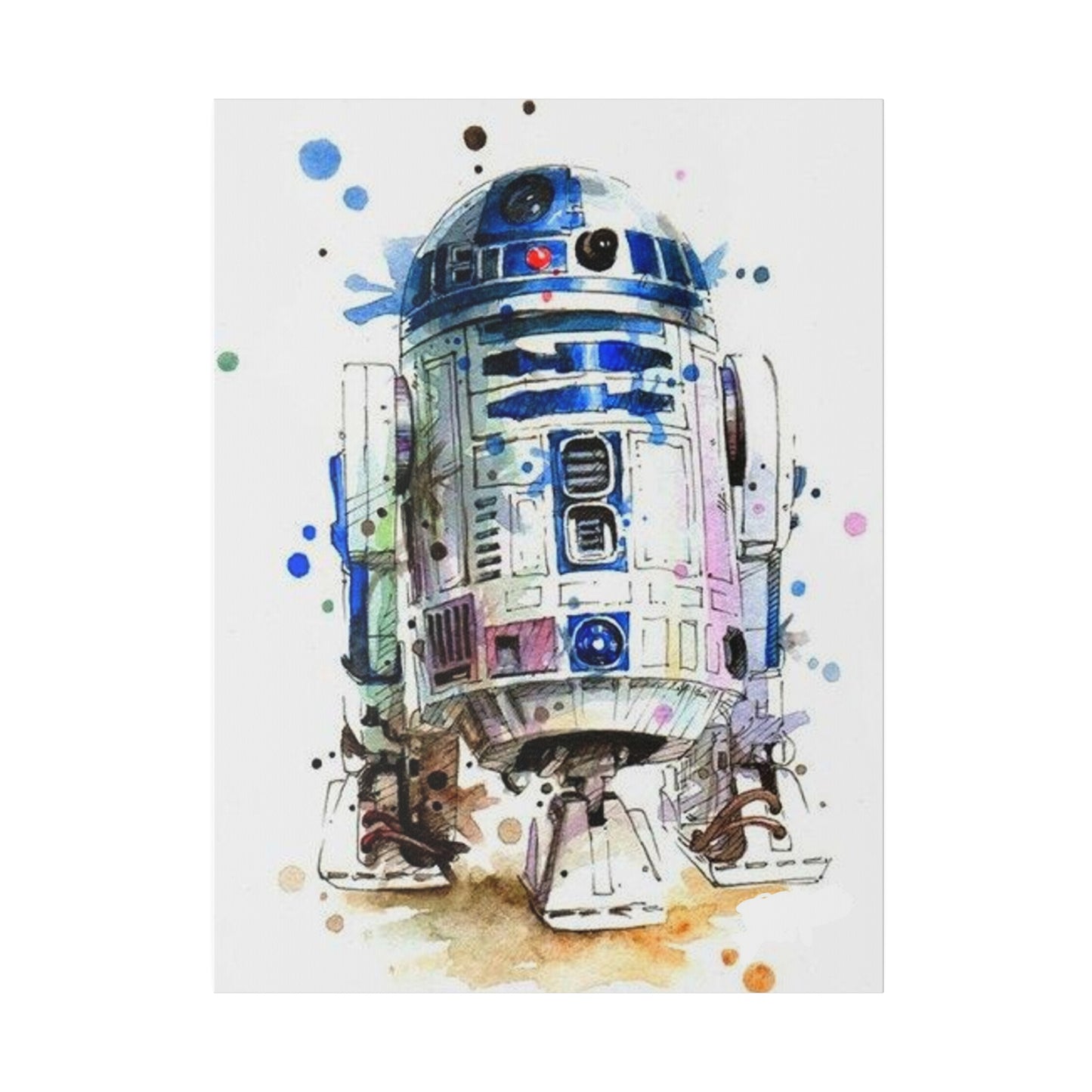 Star Wars R2-D2 Watercolor Art Canvas: Droid Delight