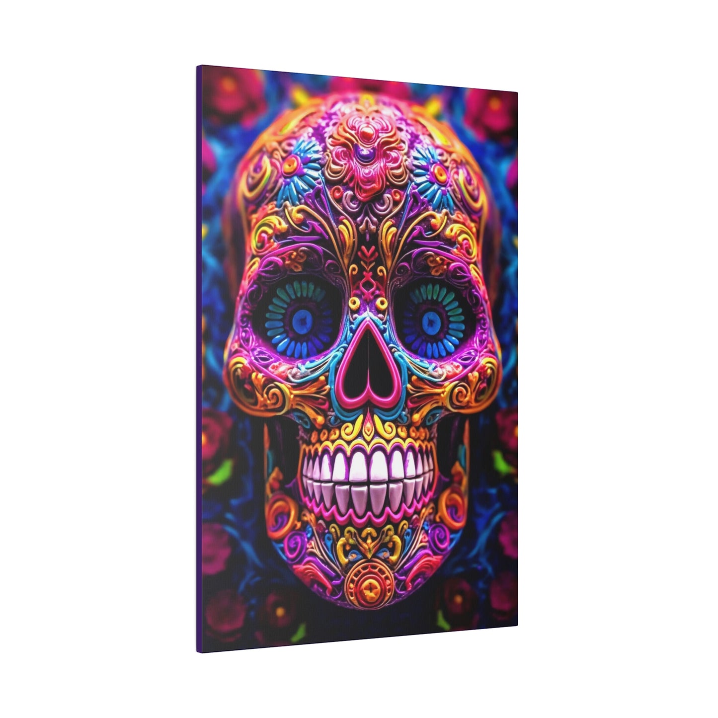 Colorful Skullhead: Mexican Style Canvas
