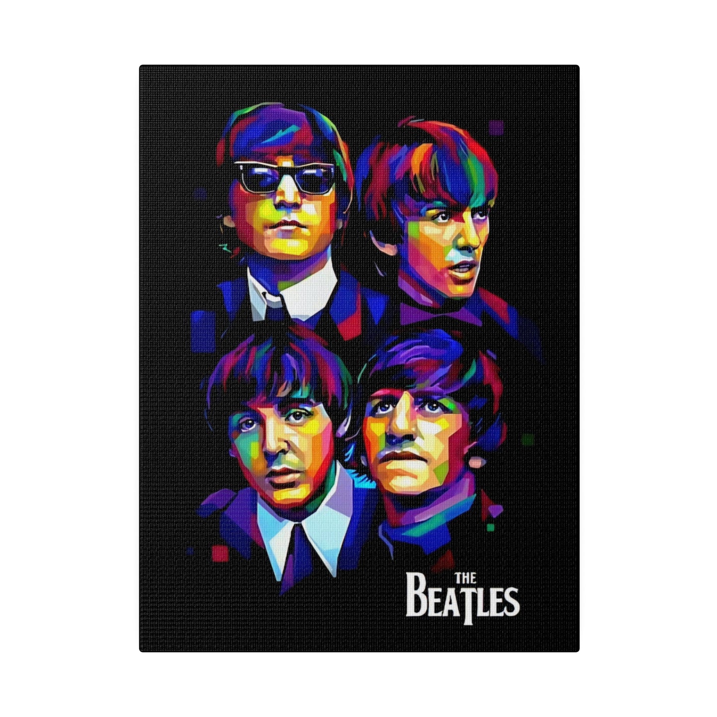 The Beatles Black Portret - Canvas