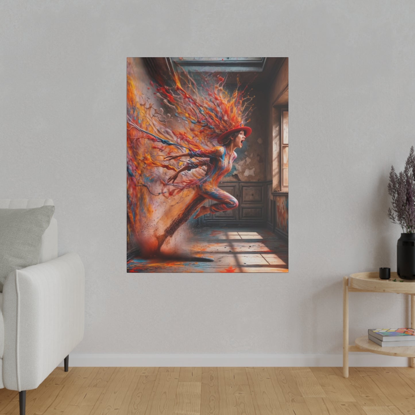 Breaking Through: A Spectrum of Paints - Canvas
