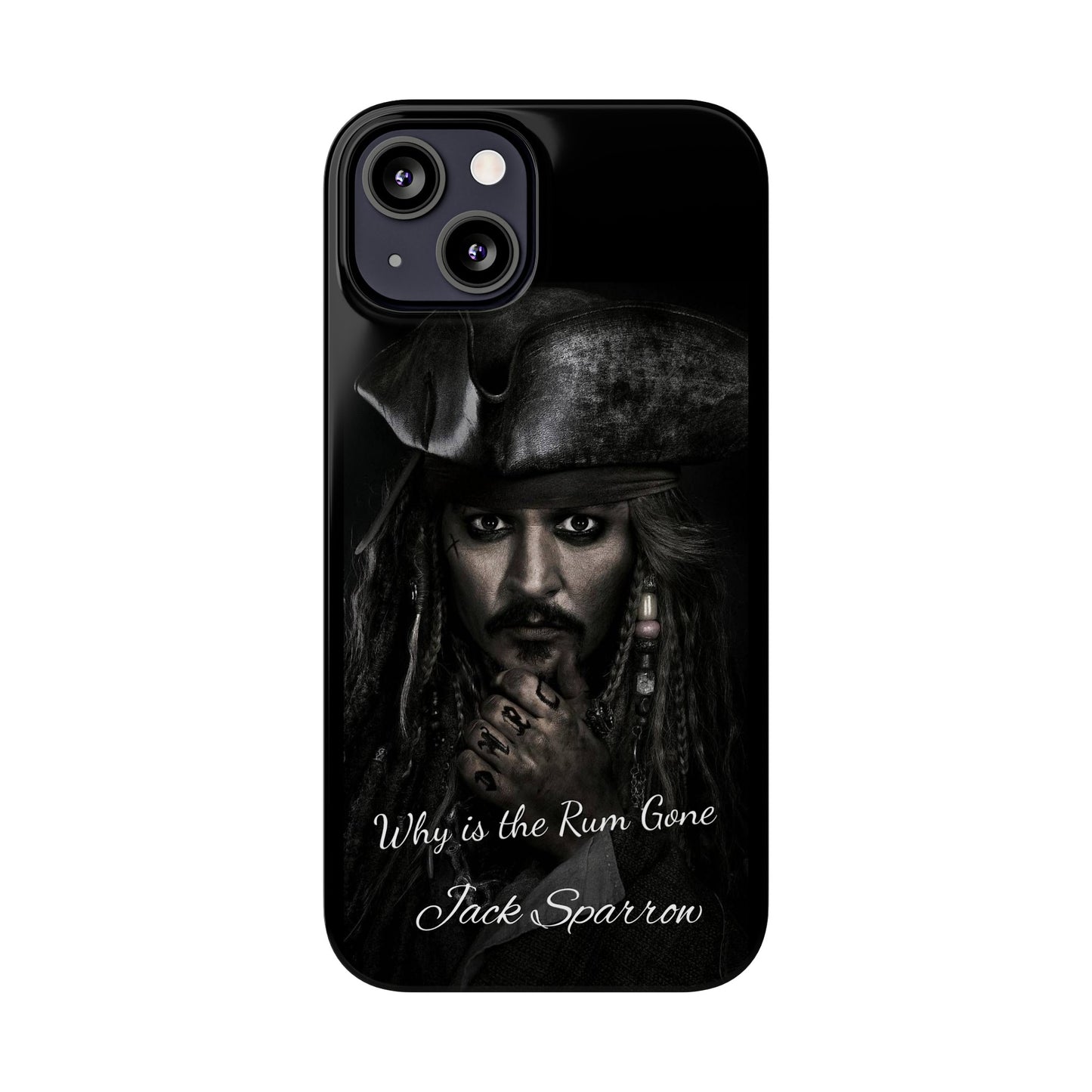 Captain Jack Sparrow: Where's the Rum? iPhone 15, 14, 13, 12 Cases