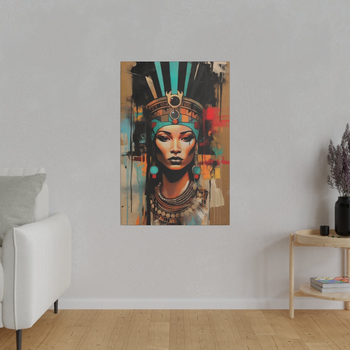 Pharaoh Queen of Egypt: Regal Wall Art - Canvas