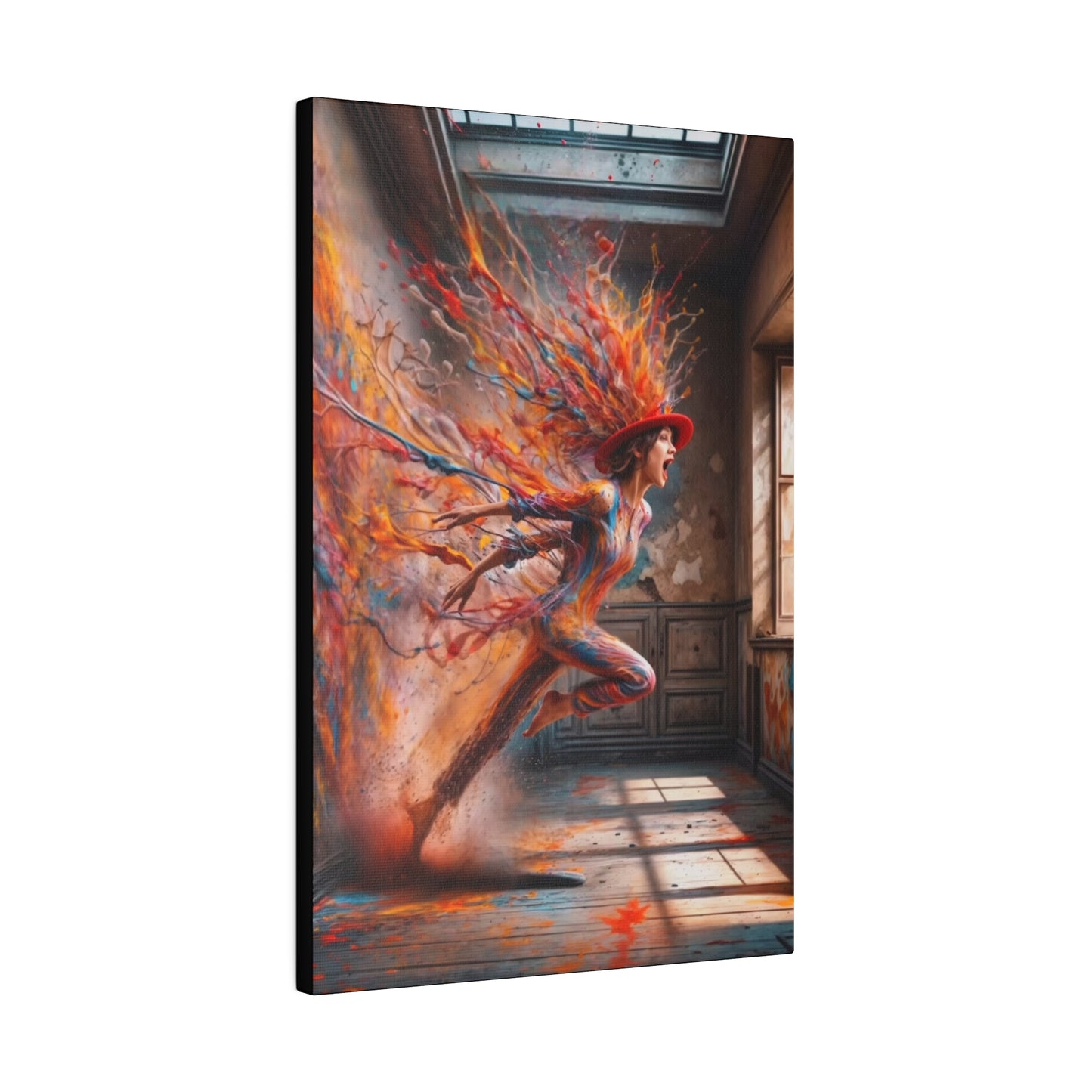 Breaking Through: A Spectrum of Paints - Canvas