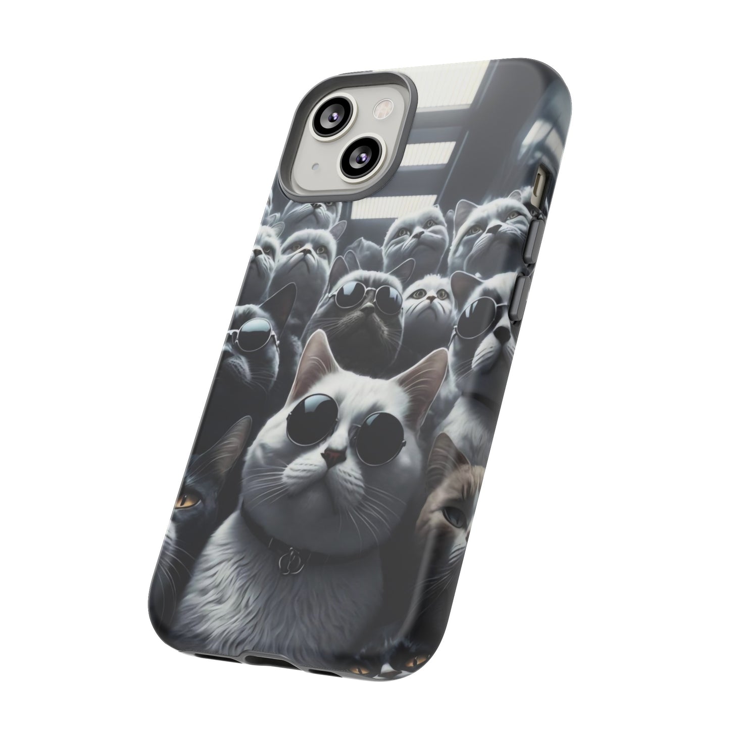 Cool Cats with Sunglasses" for iPhone 15, 14, 13, 12, 11 and Galaxy S23, S22 Cases