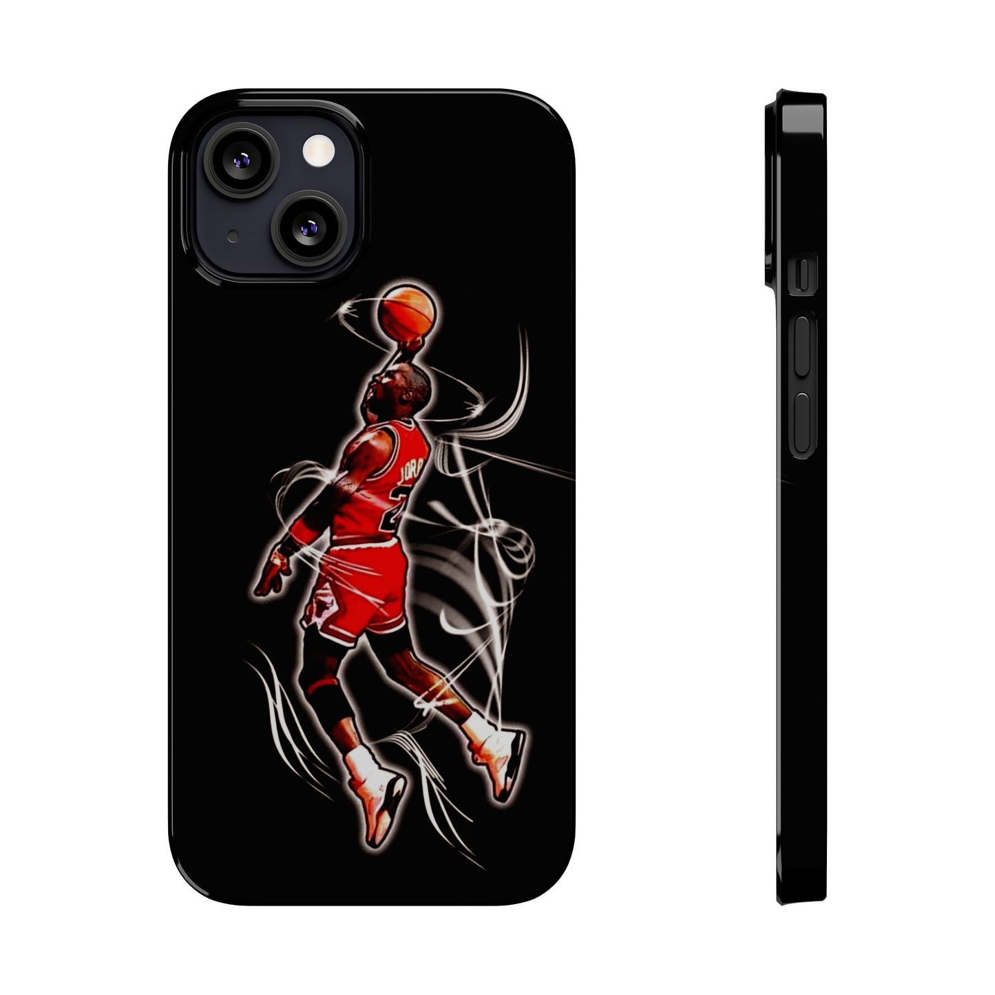 Michael Jordan Dunks and Scores" iPhone 15, 14, 13, 12, 11 Cases