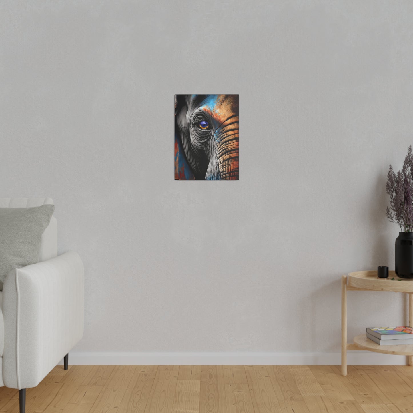 Half Elephant Head: Nature-Inspired Wall Art Canvas