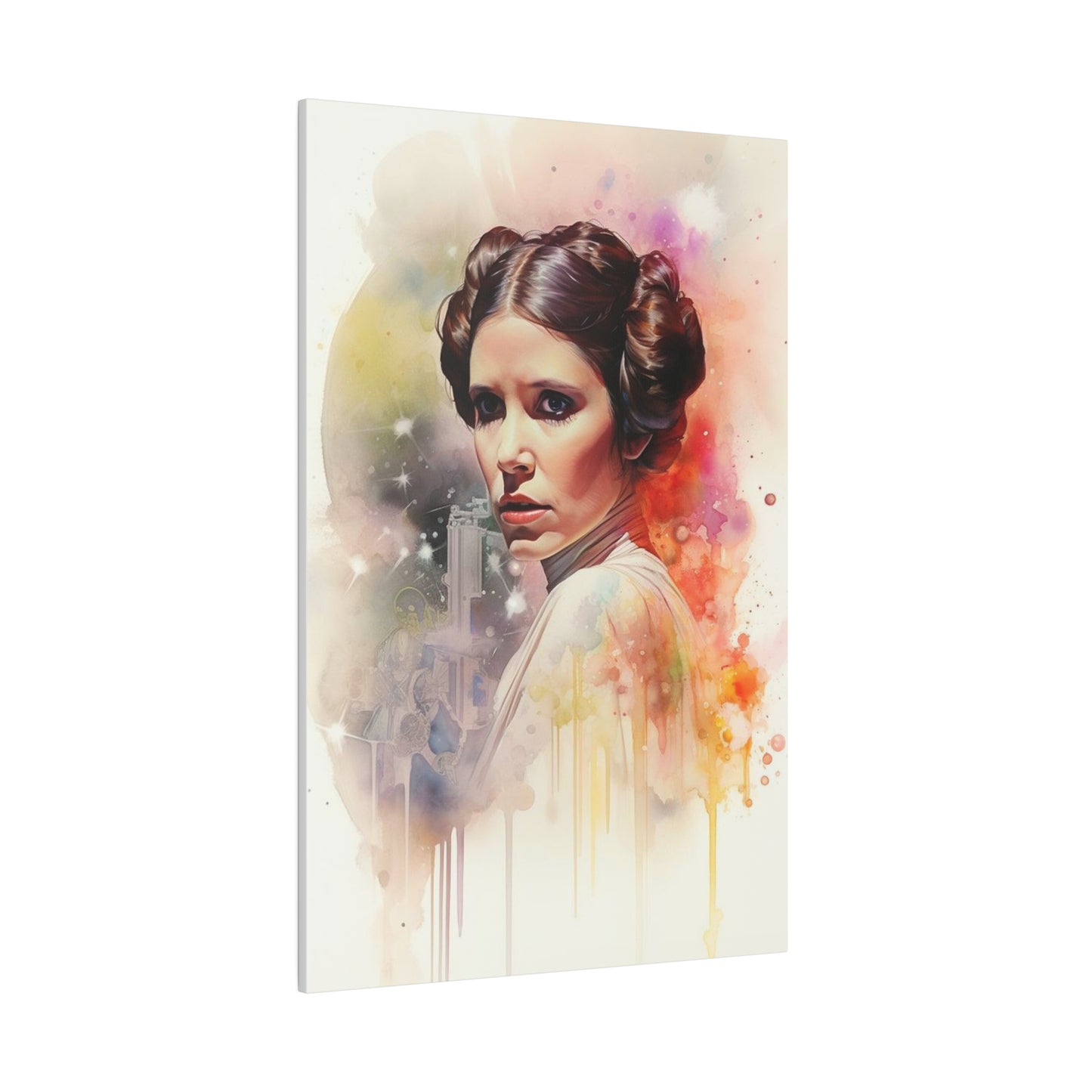 Star Wars Princess Leia Watercolor Canvas: Rebel Spirit