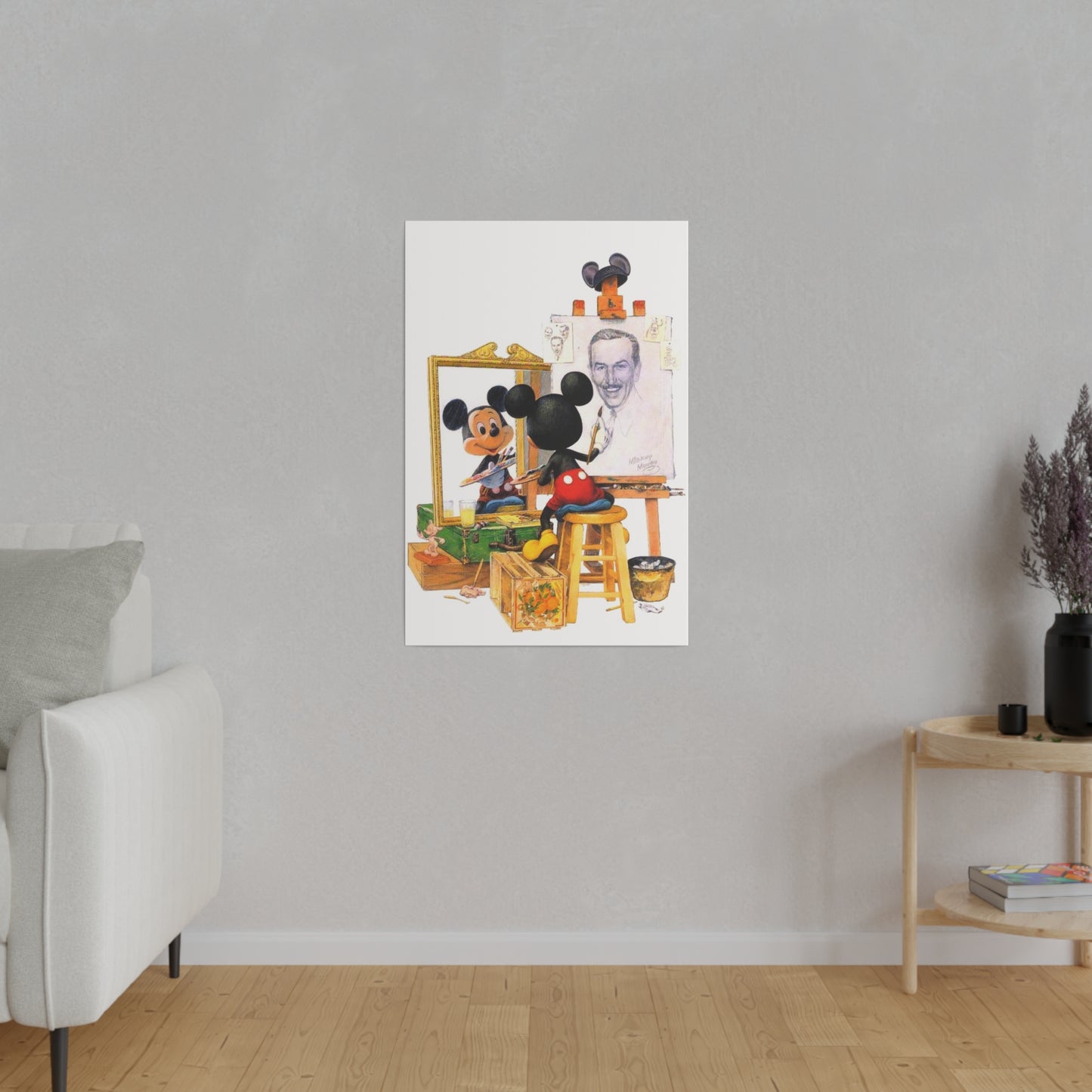 Drawing Inspiration: Mickey Mouse and Walt Disney Canvas