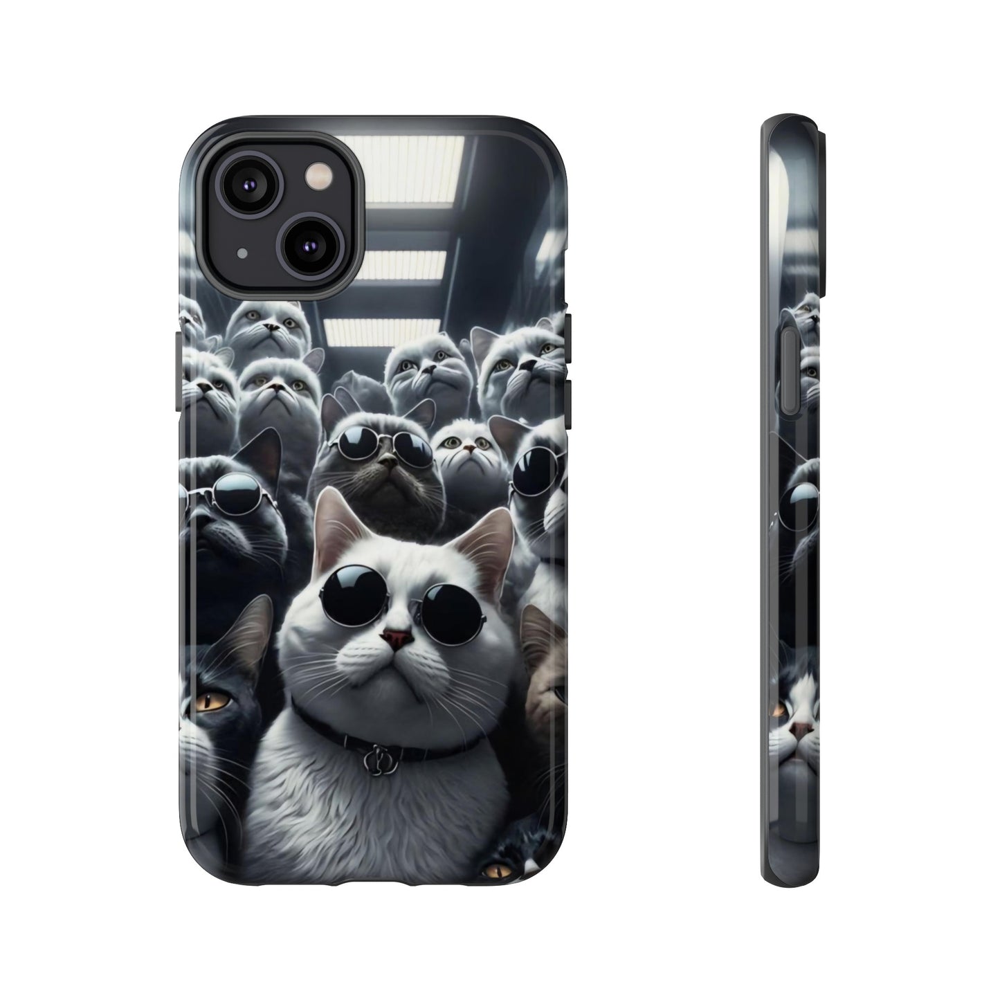 Cool Cats with Sunglasses" for iPhone 15, 14, 13, 12, 11 and Galaxy S23, S22 Cases