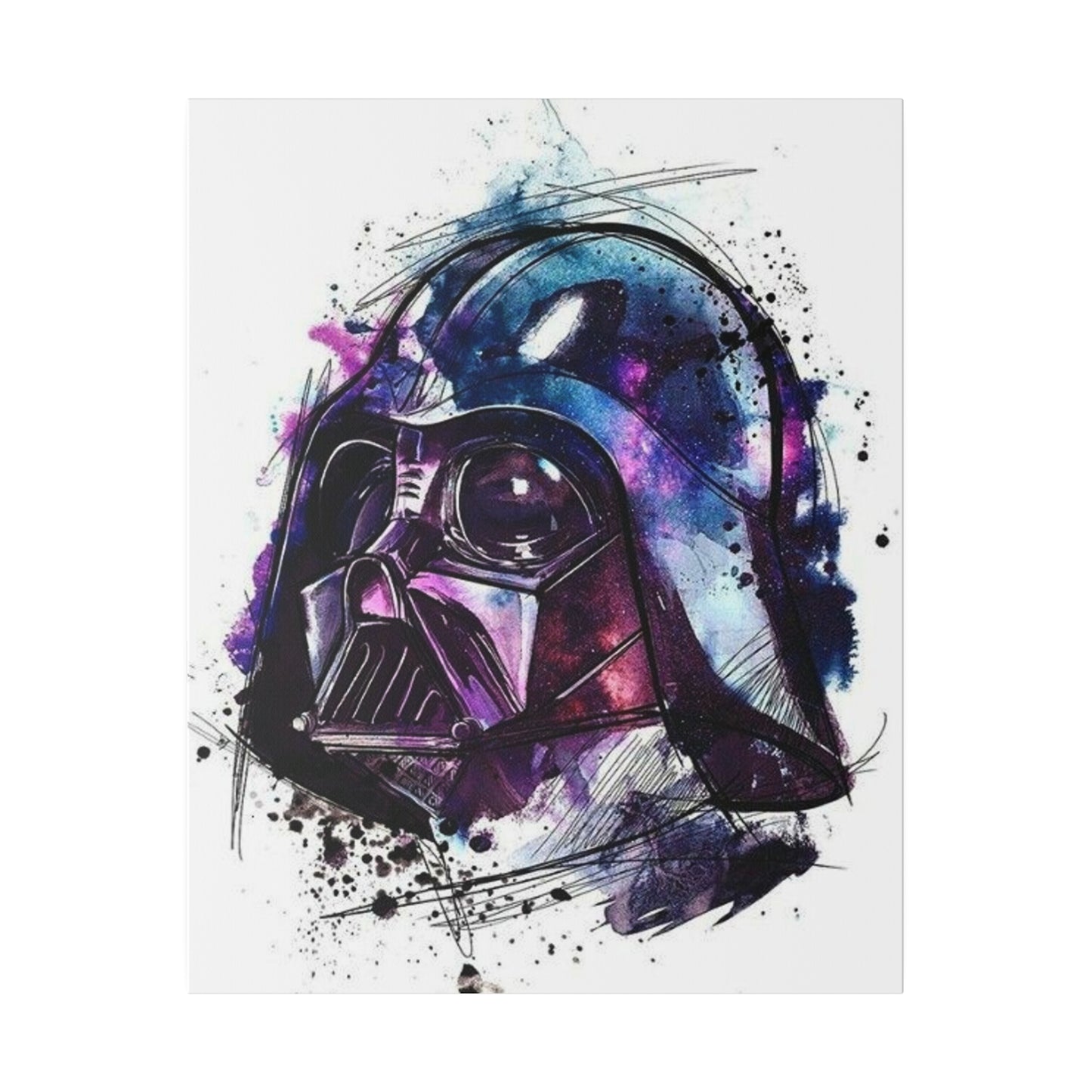 Star Wars Darth Vader Watercolor Canvas: Dark Side Art