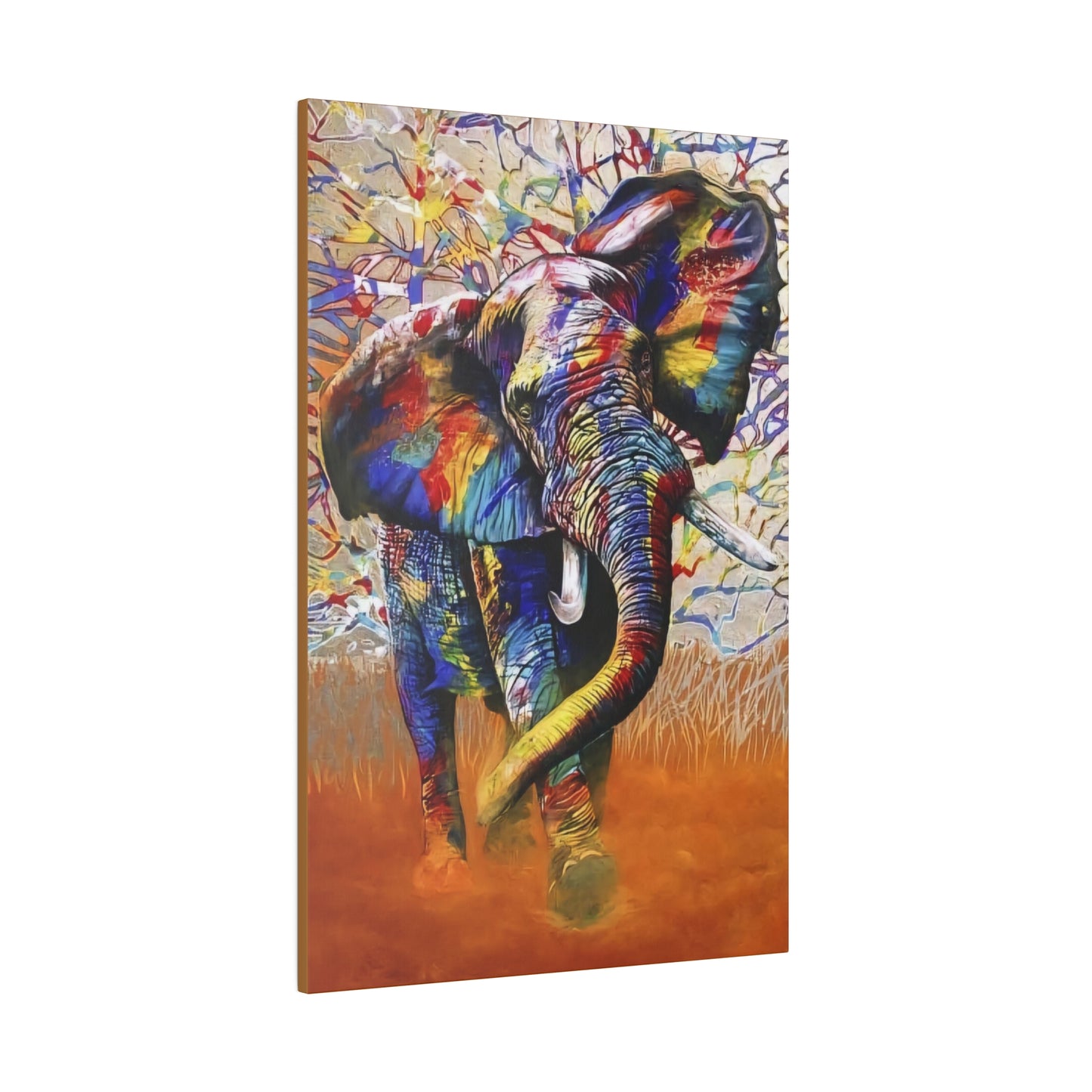 Colorful Elephant Majesty Art - Canvas