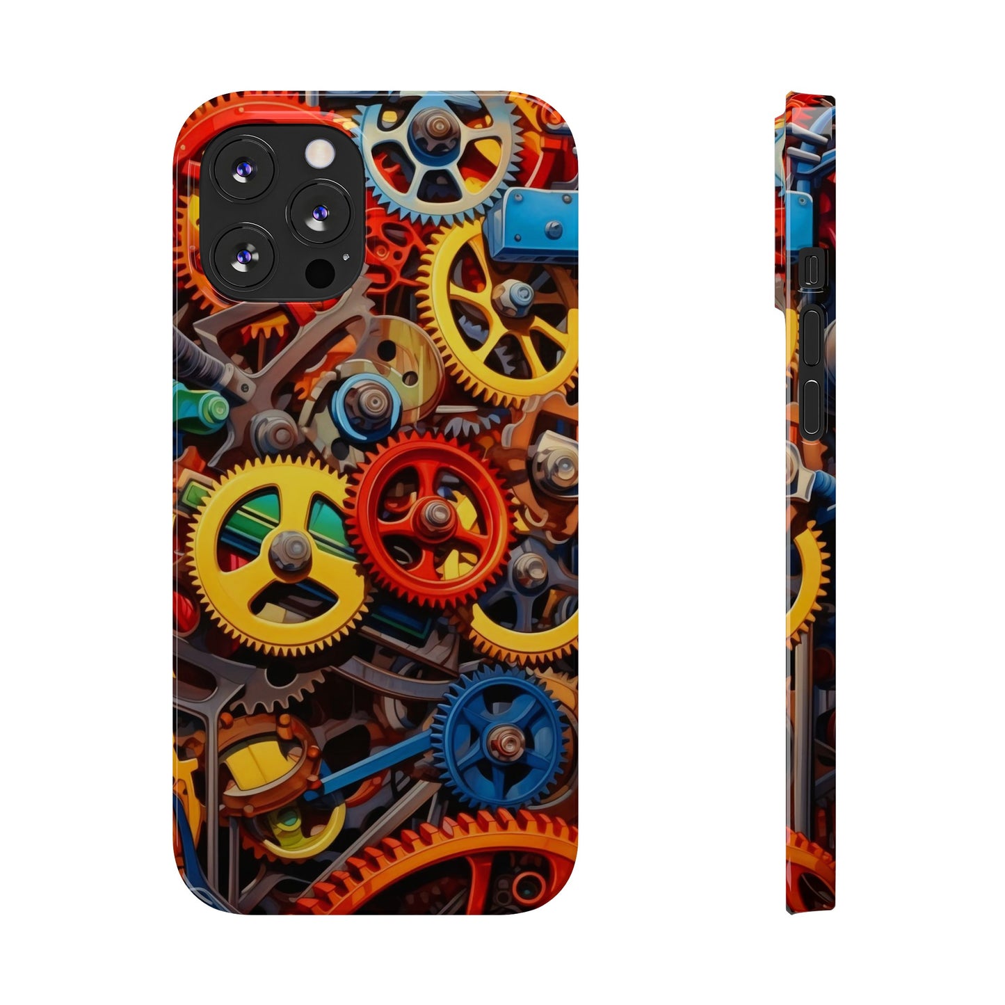 Colorful Gears: Iphone 15, 14, 13, 12 Cases