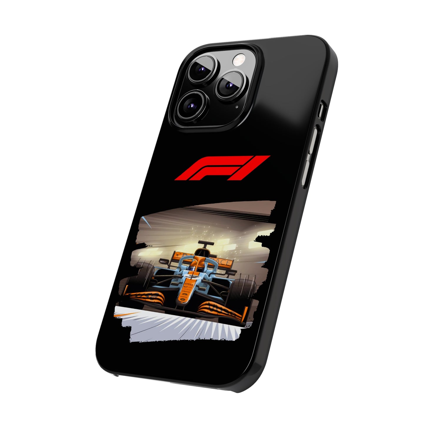 F1 McClaren Orange Car Iphone 15, 14, 13, 12, 11 Cases