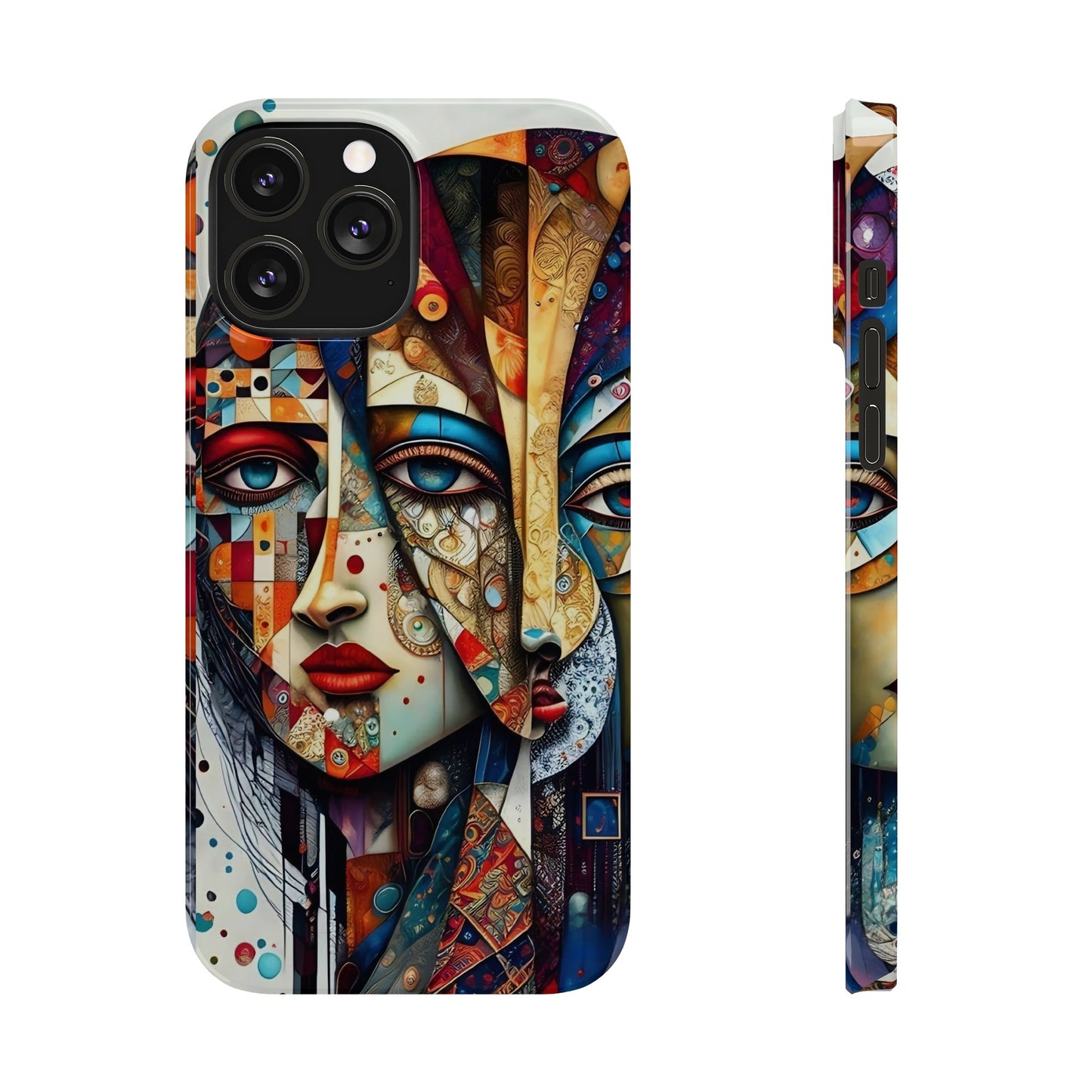 Two Faces Art Design Iphone 15, 14, 13, 12 cases