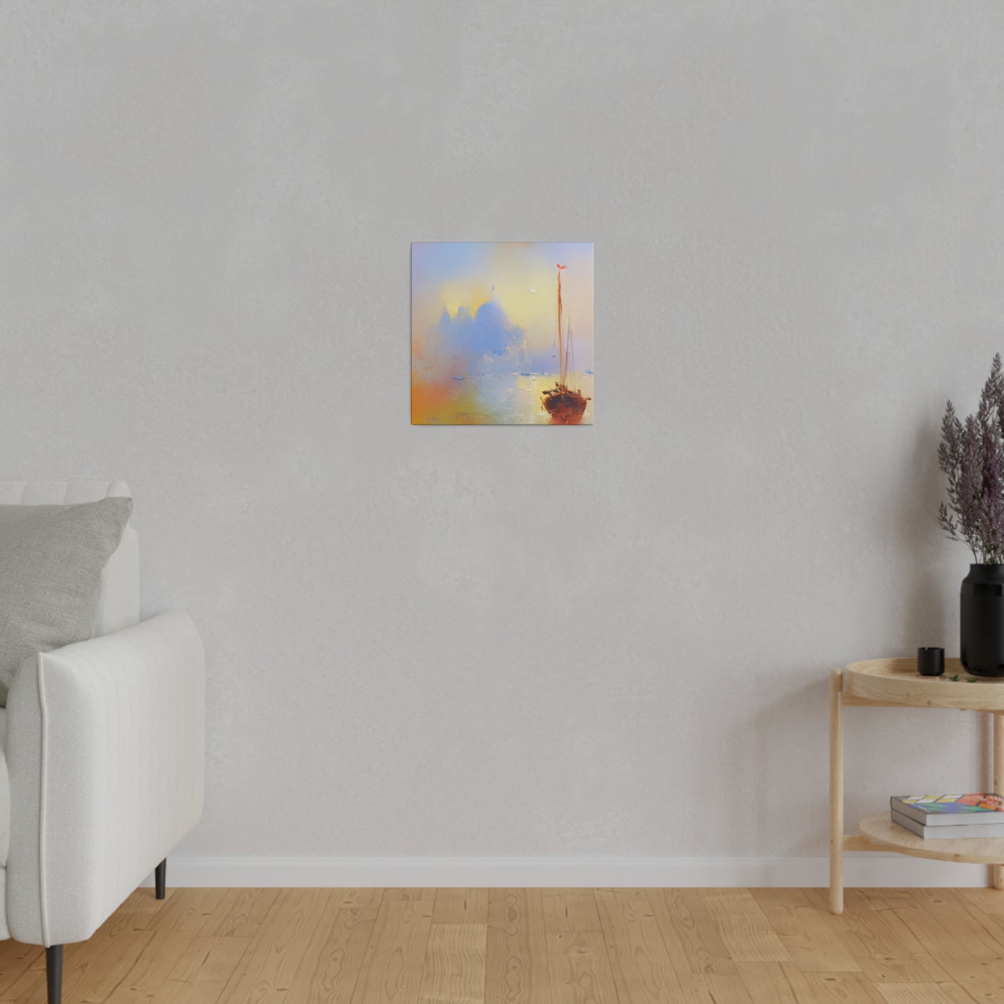 Peaceful Journey: Boating in Italy - Canvas