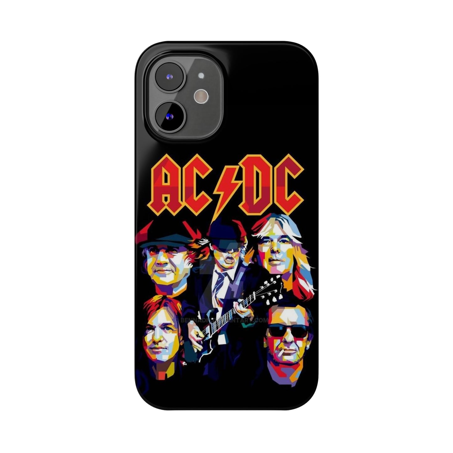 AC/DC IPhone 15, 14, 13, 12 Cases - Art design