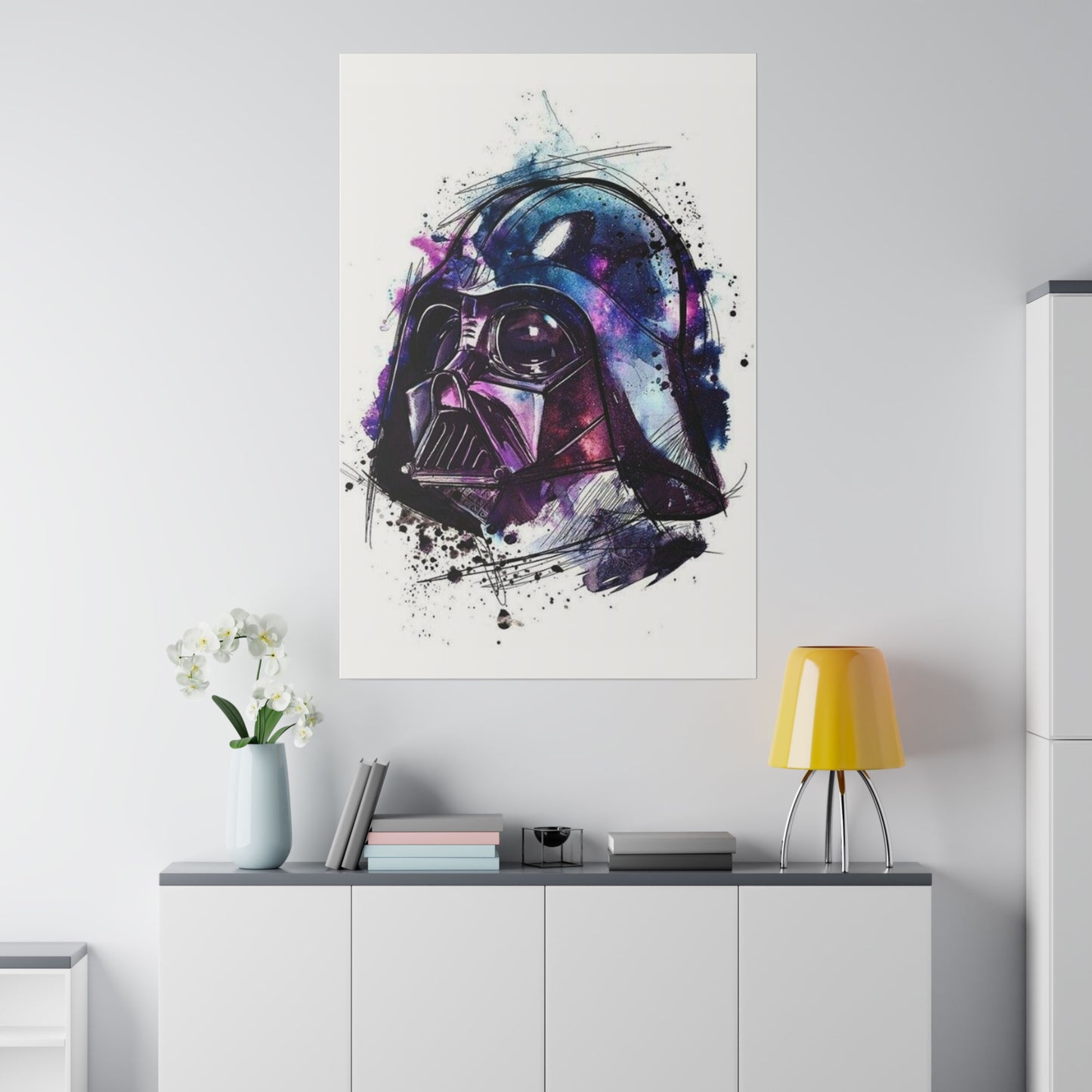 Star Wars Darth Vader Watercolor Canvas: Dark Side Art