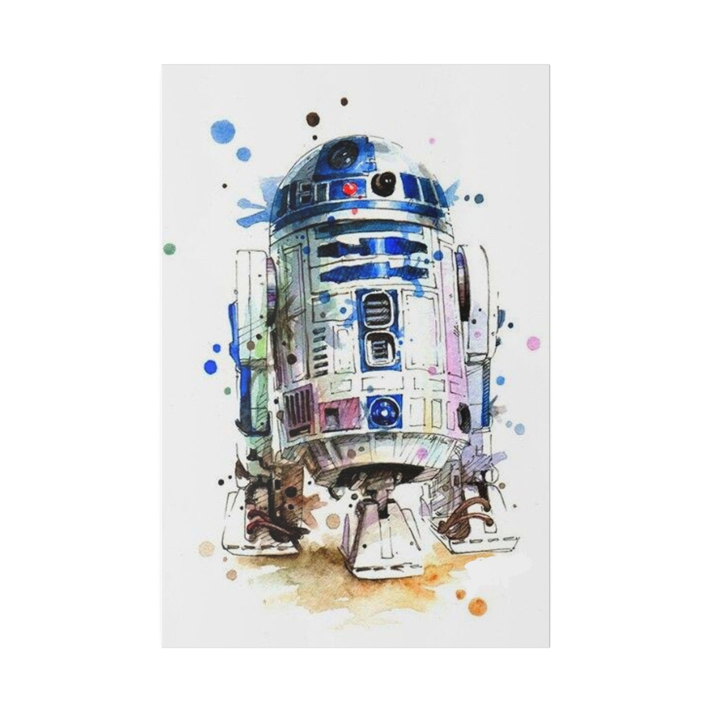 Star Wars R2-D2 Watercolor Art Canvas: Droid Delight