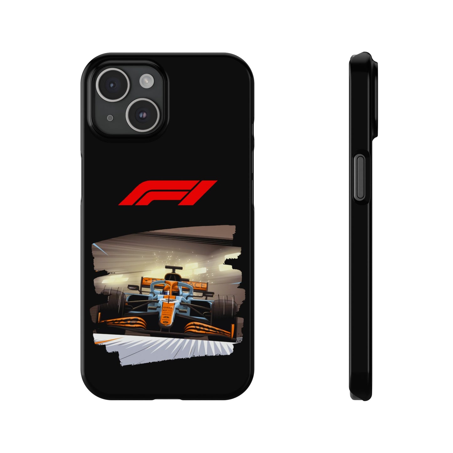 F1 McClaren Orange Car Iphone 15, 14, 13, 12, 11 Cases