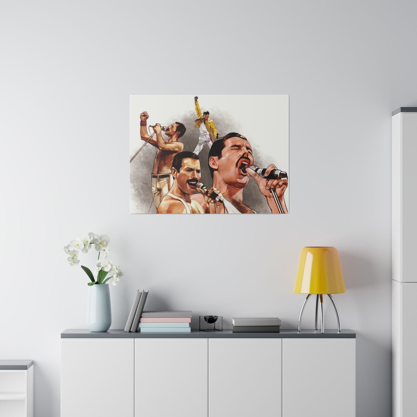 Queen and Freddie Mercury on Live Aid - Canvas