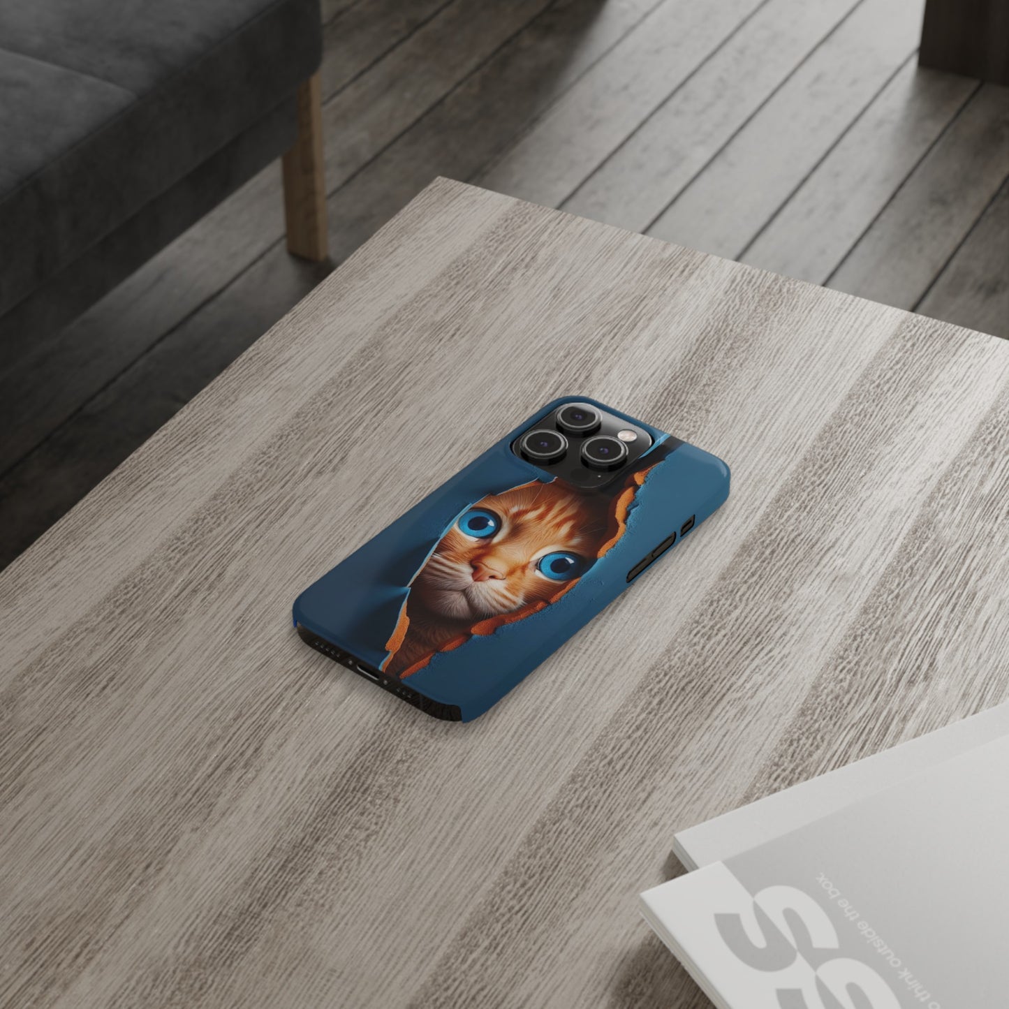 Curious Cat iPhone Cases: Peek-a-Boo Edition - Iphone 15, 14, 13, 12.