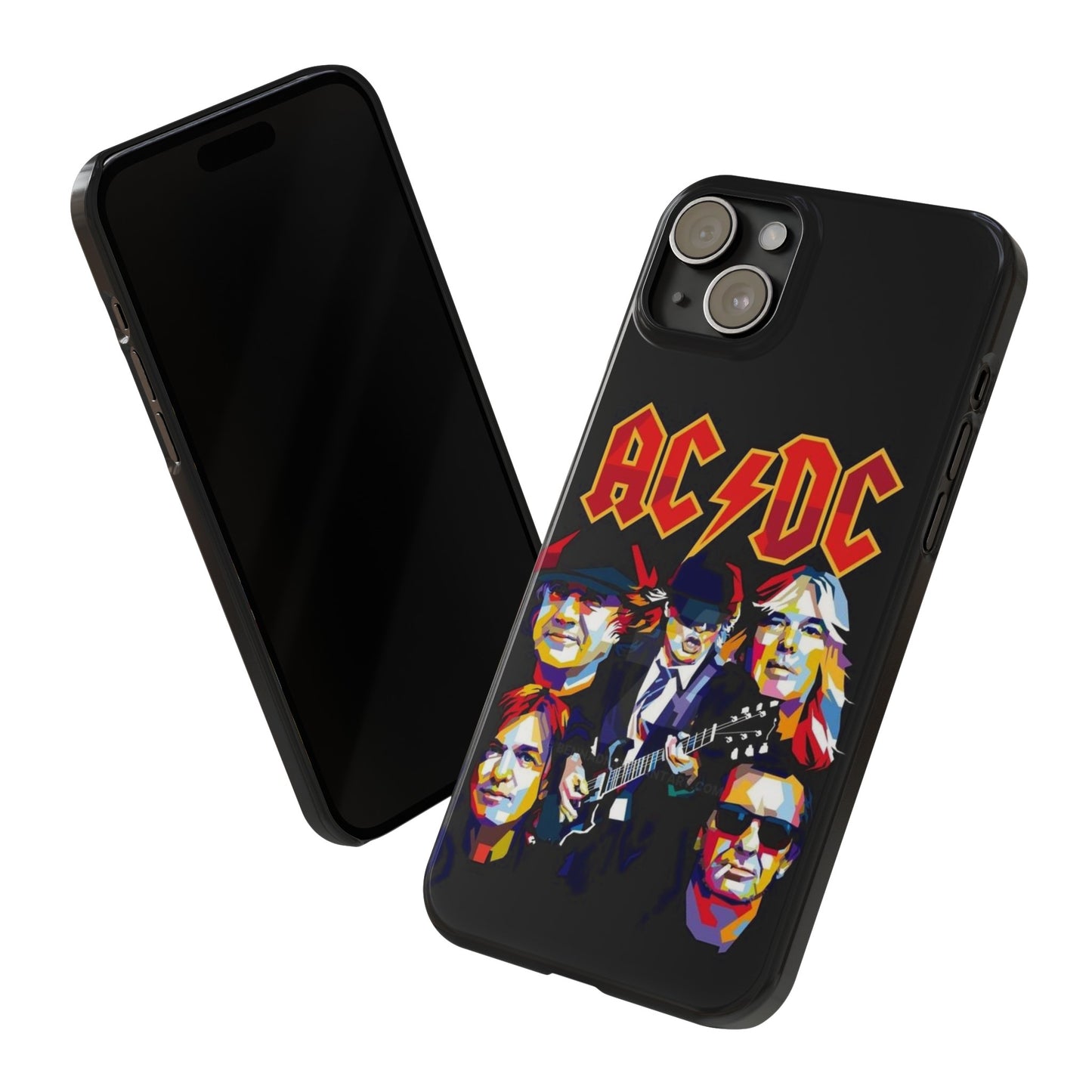AC/DC IPhone 15, 14, 13, 12 Cases - Art design