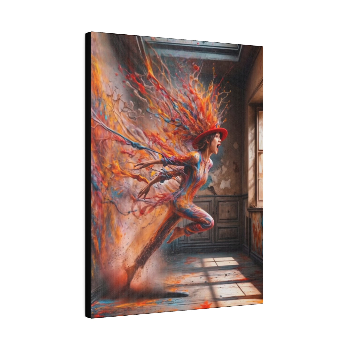 Breaking Through: A Spectrum of Paints - Canvas