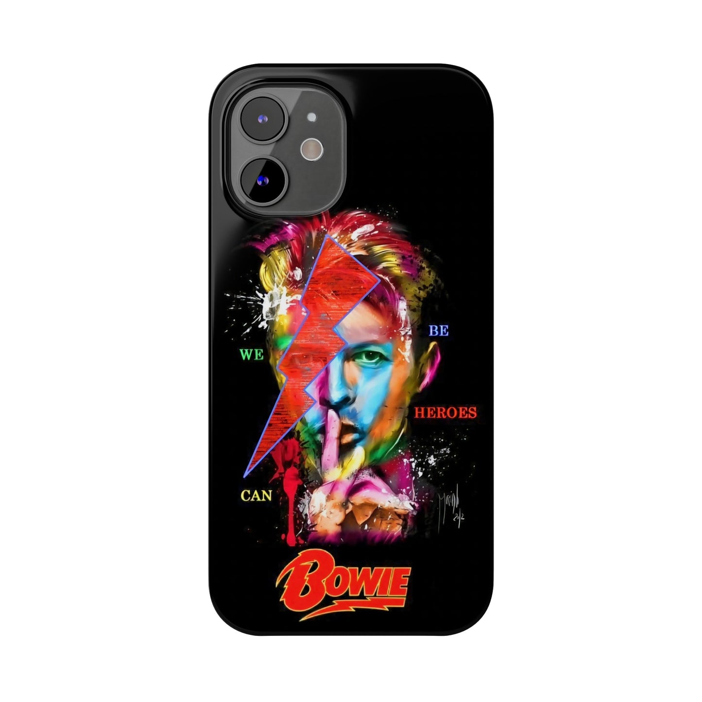 David Bowie: We Can Be Heroes" iPhone 15, 14, 13, 12 Cases