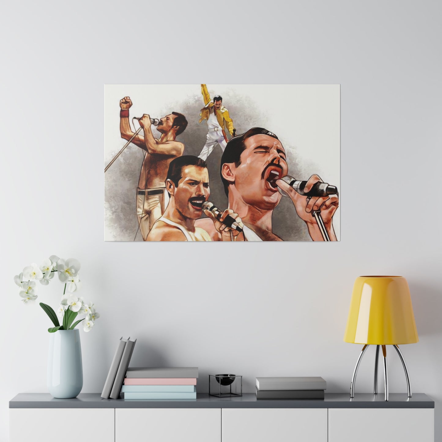 Queen and Freddie Mercury on Live Aid - Canvas