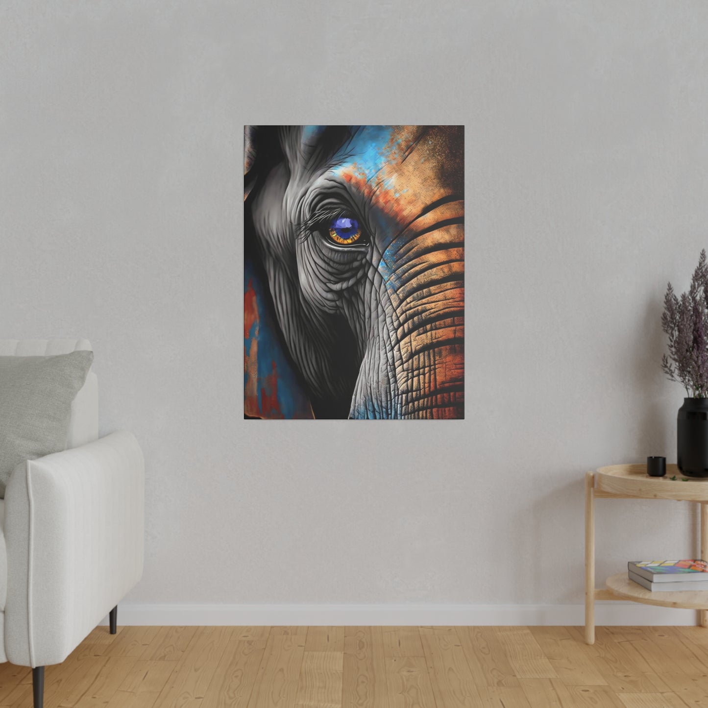 Half Elephant Head: Nature-Inspired Wall Art Canvas